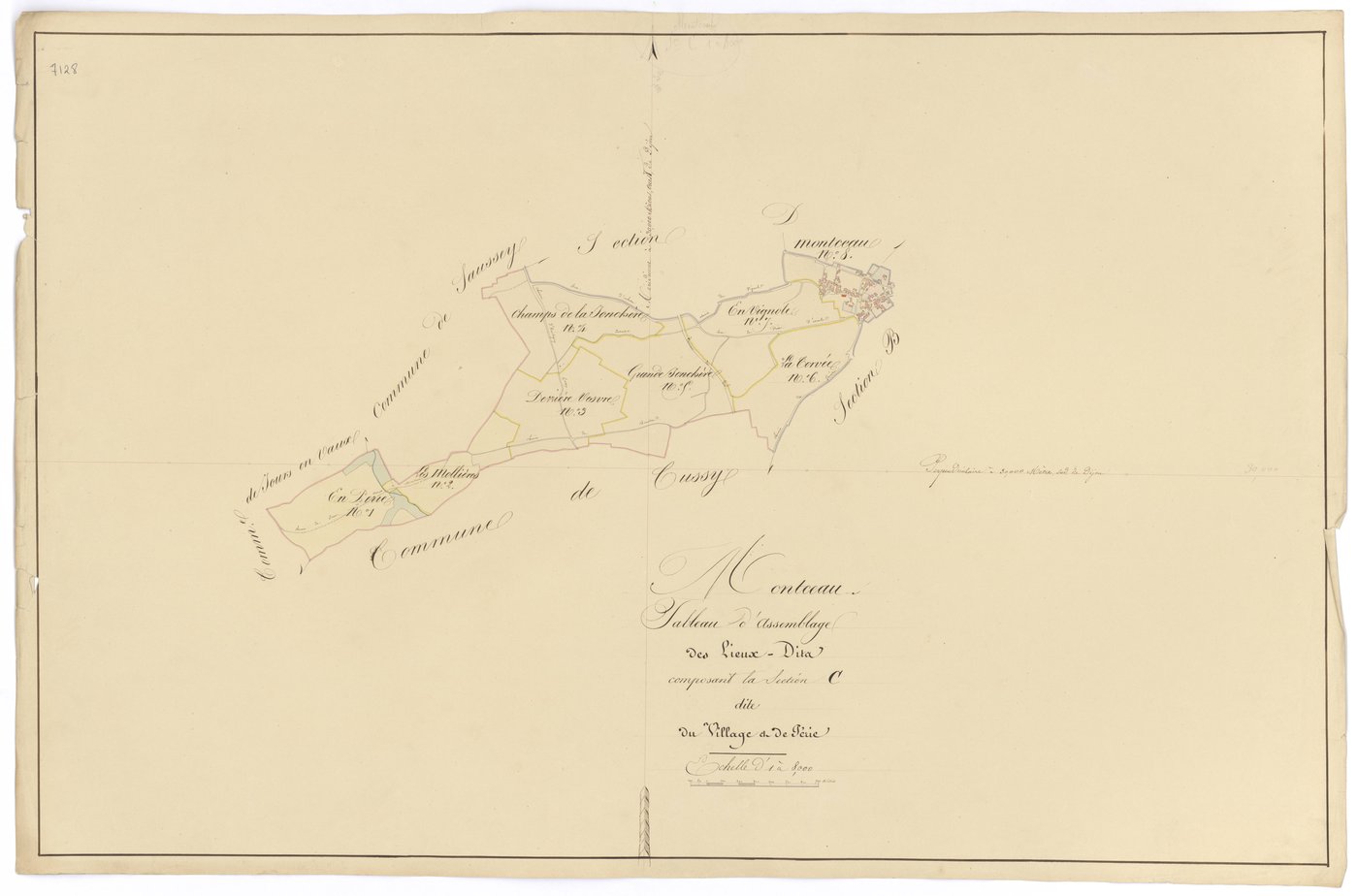 Montceau-et-Echarnant - Section C (tableau d'assemblage) - 3 P PLAN 426/10