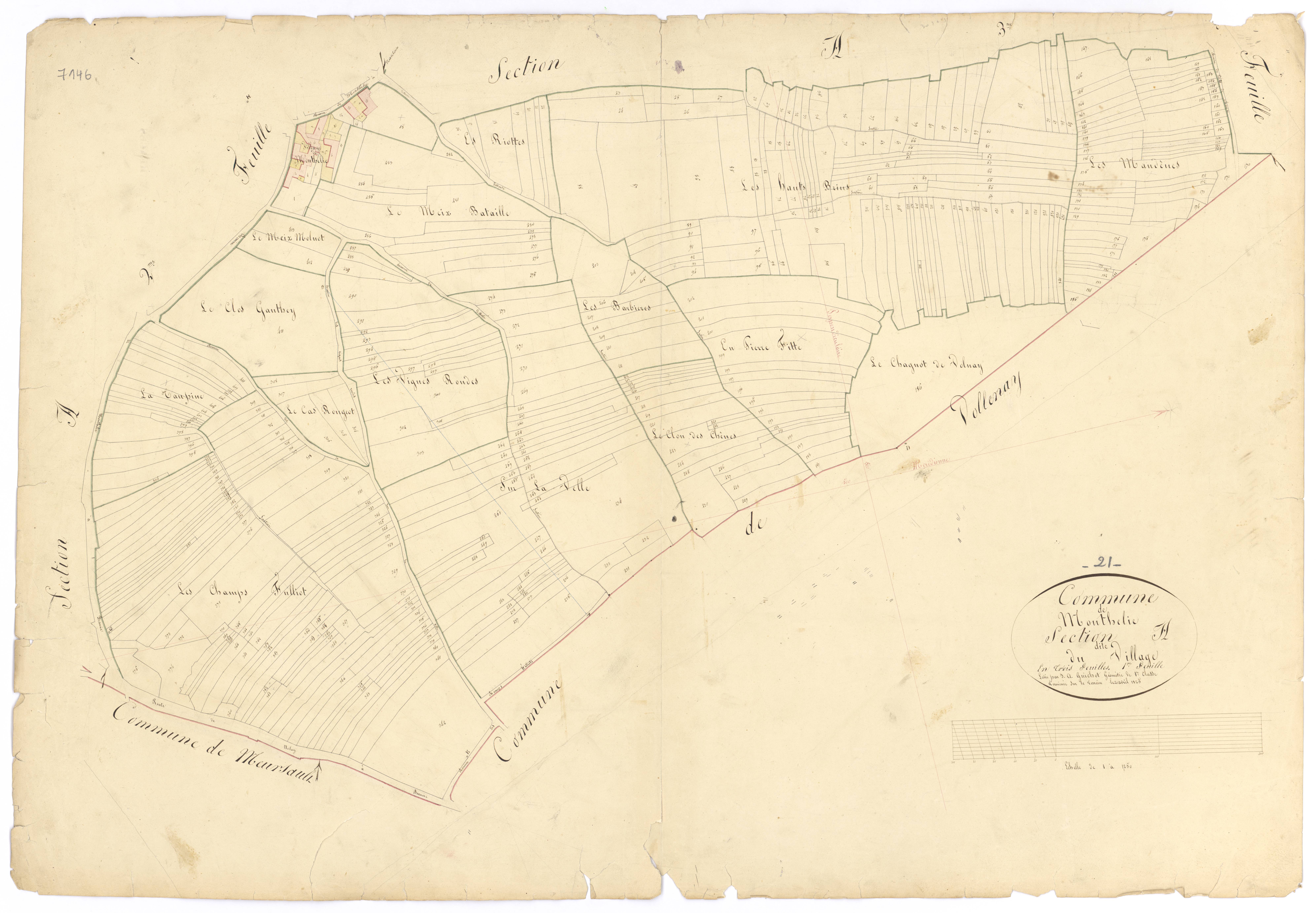 Monthelie - Section A1 - 3 P PLAN 427/2