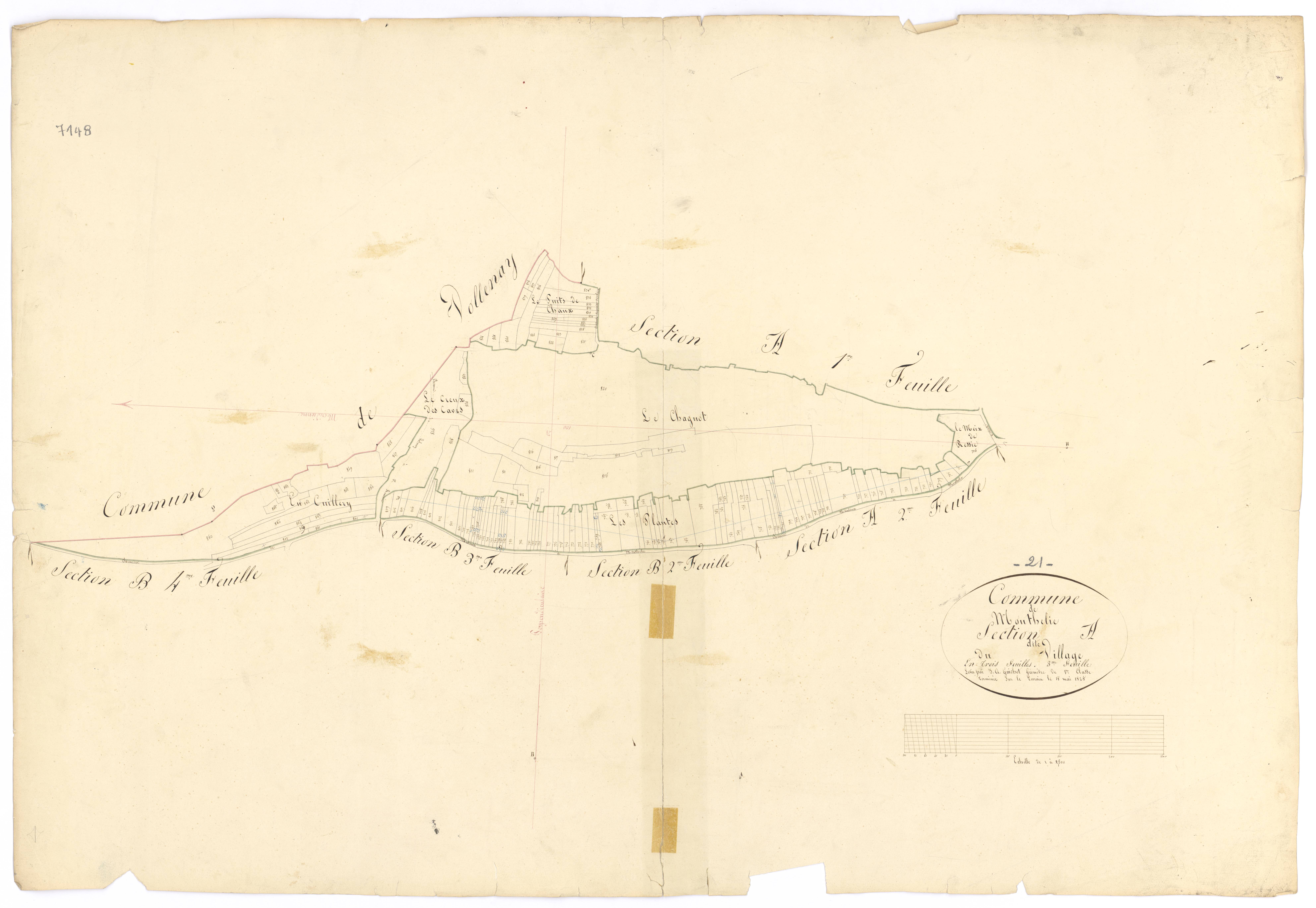 Monthelie - Section A3 - 3 P PLAN 427/4
