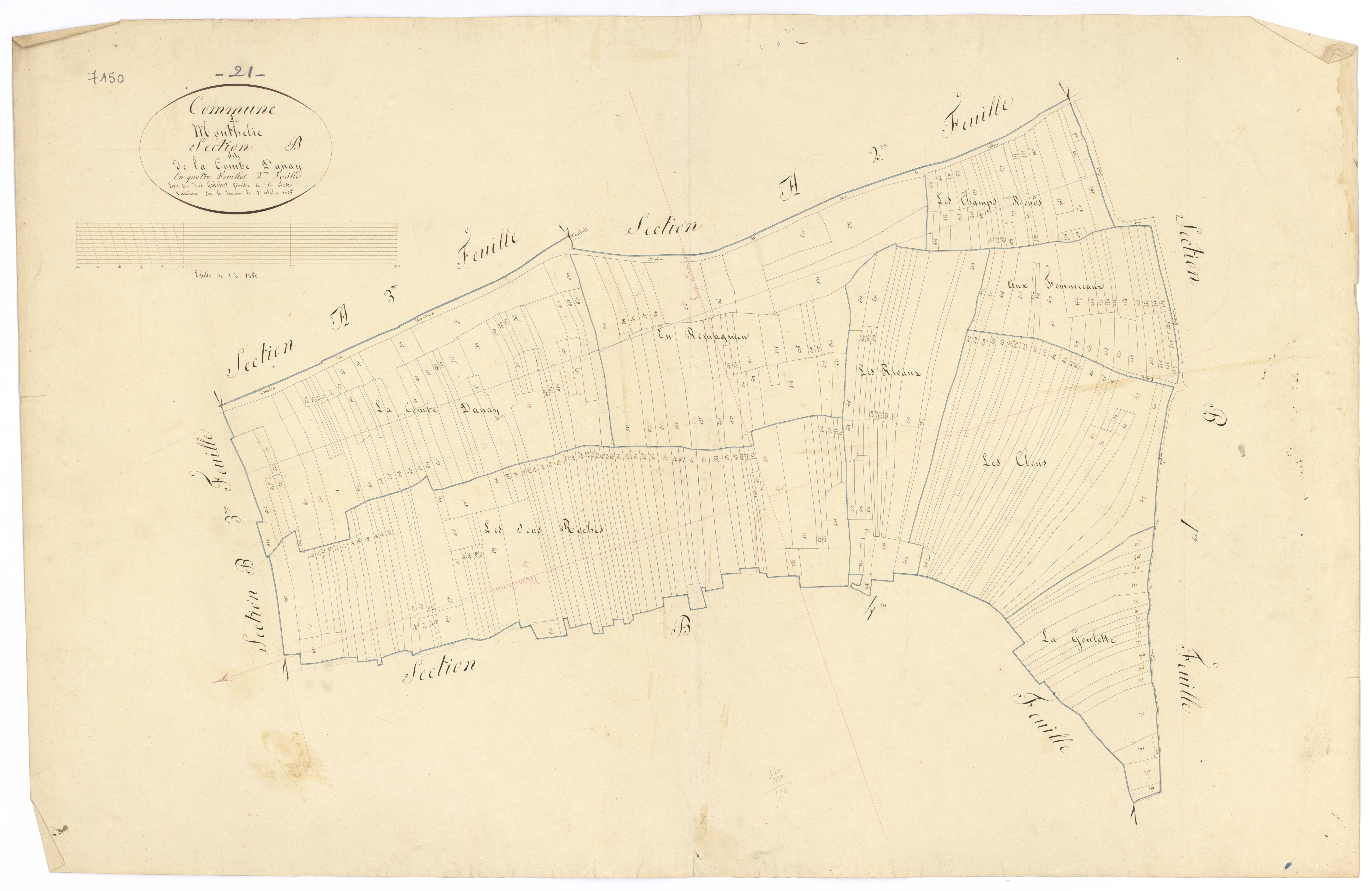 Monthelie - Section B2 - 3 P PLAN 427/6