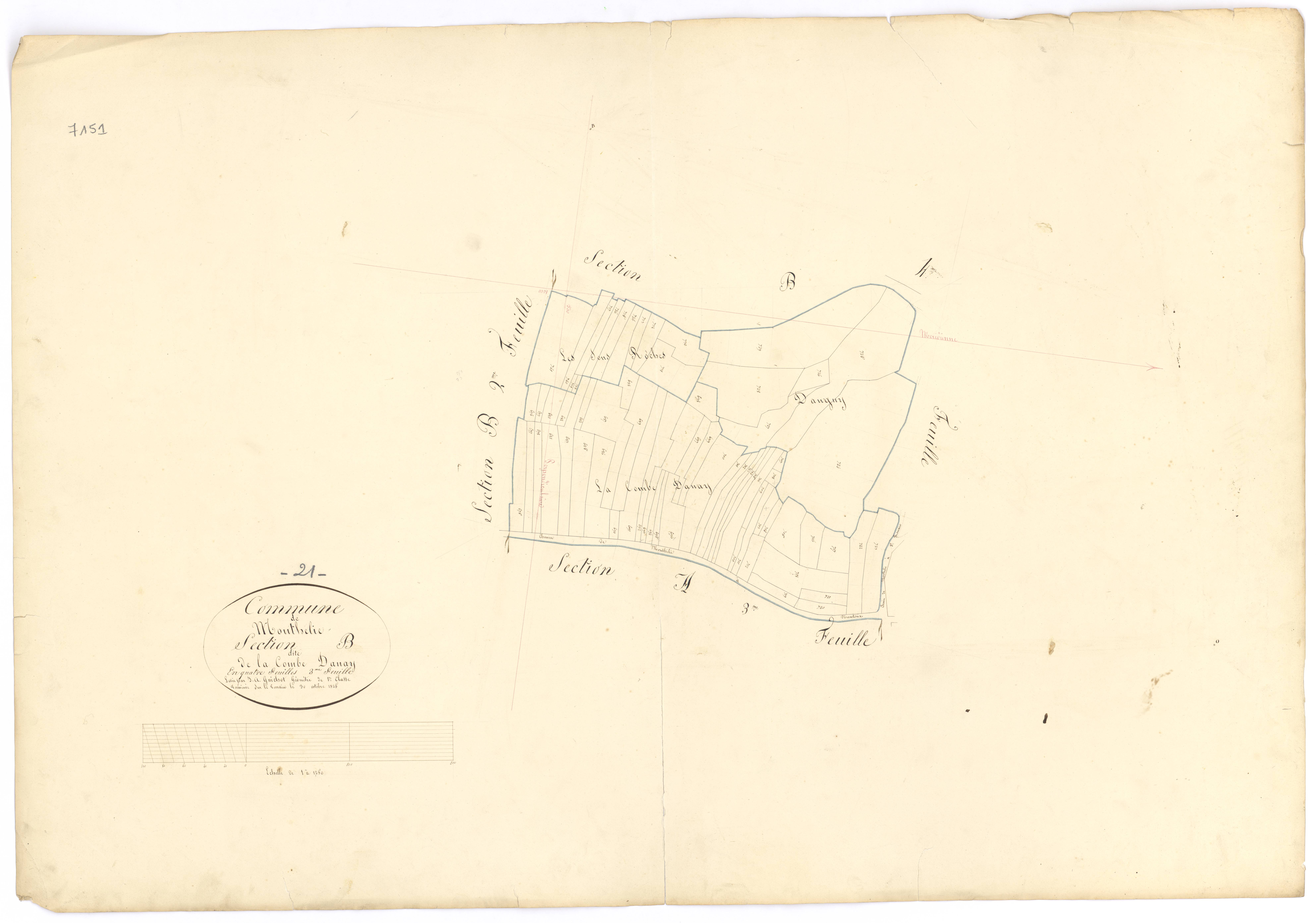 Monthelie - Section B3 - 3 P PLAN 427/7