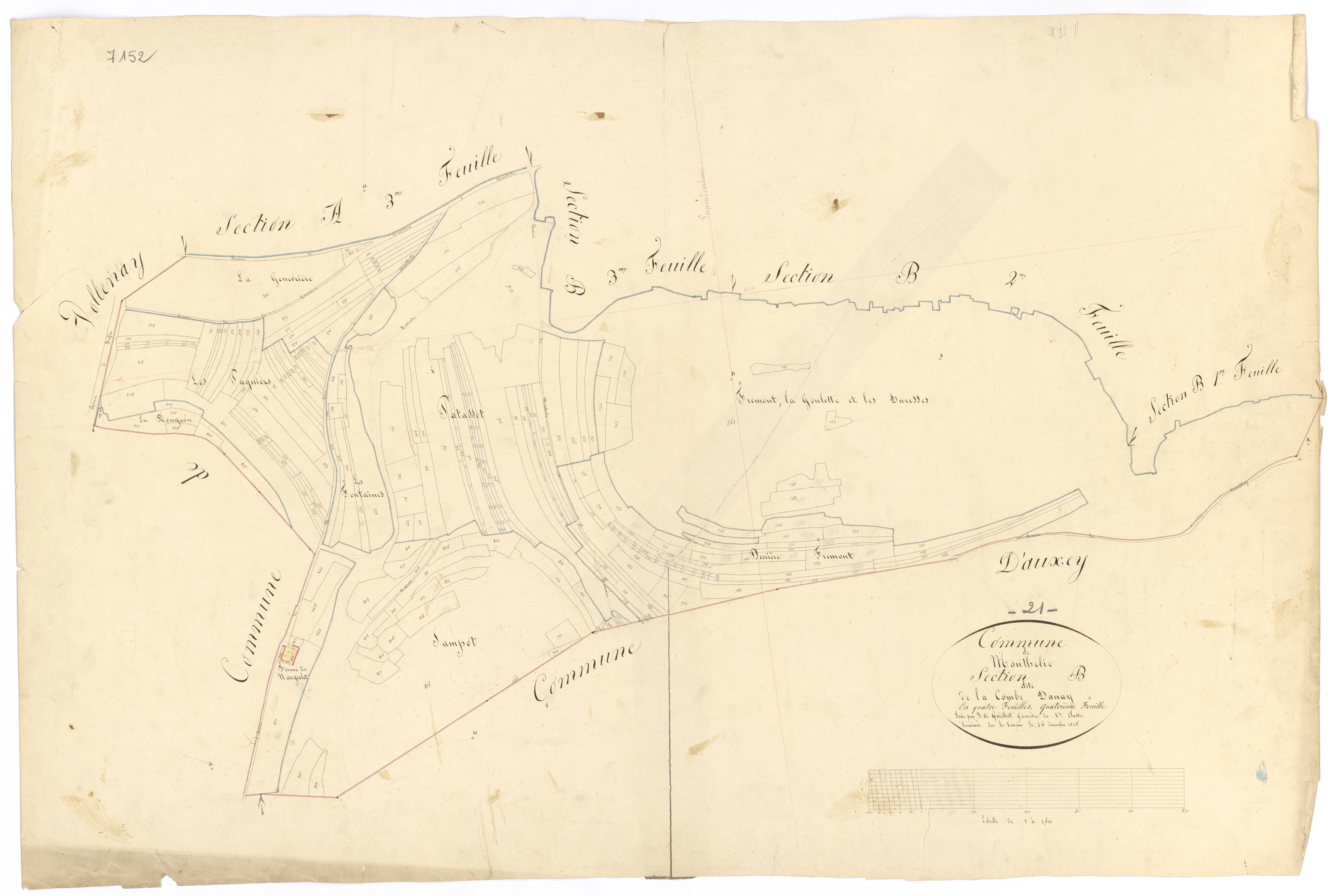 Monthelie - Section B4 - 3 P PLAN 427/8