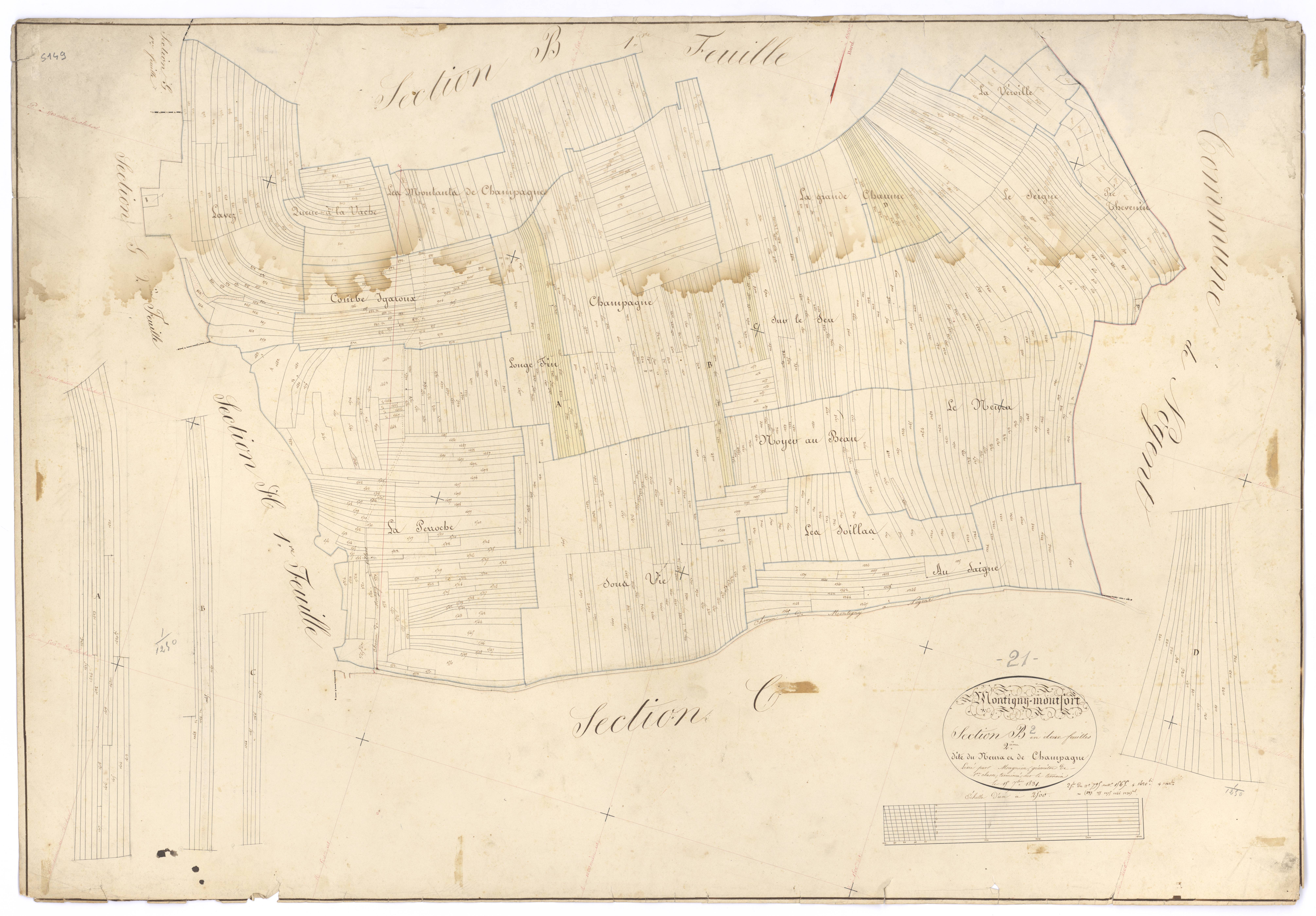 Montigny-Montfort - Section B2 - 3 P PLAN 428/5