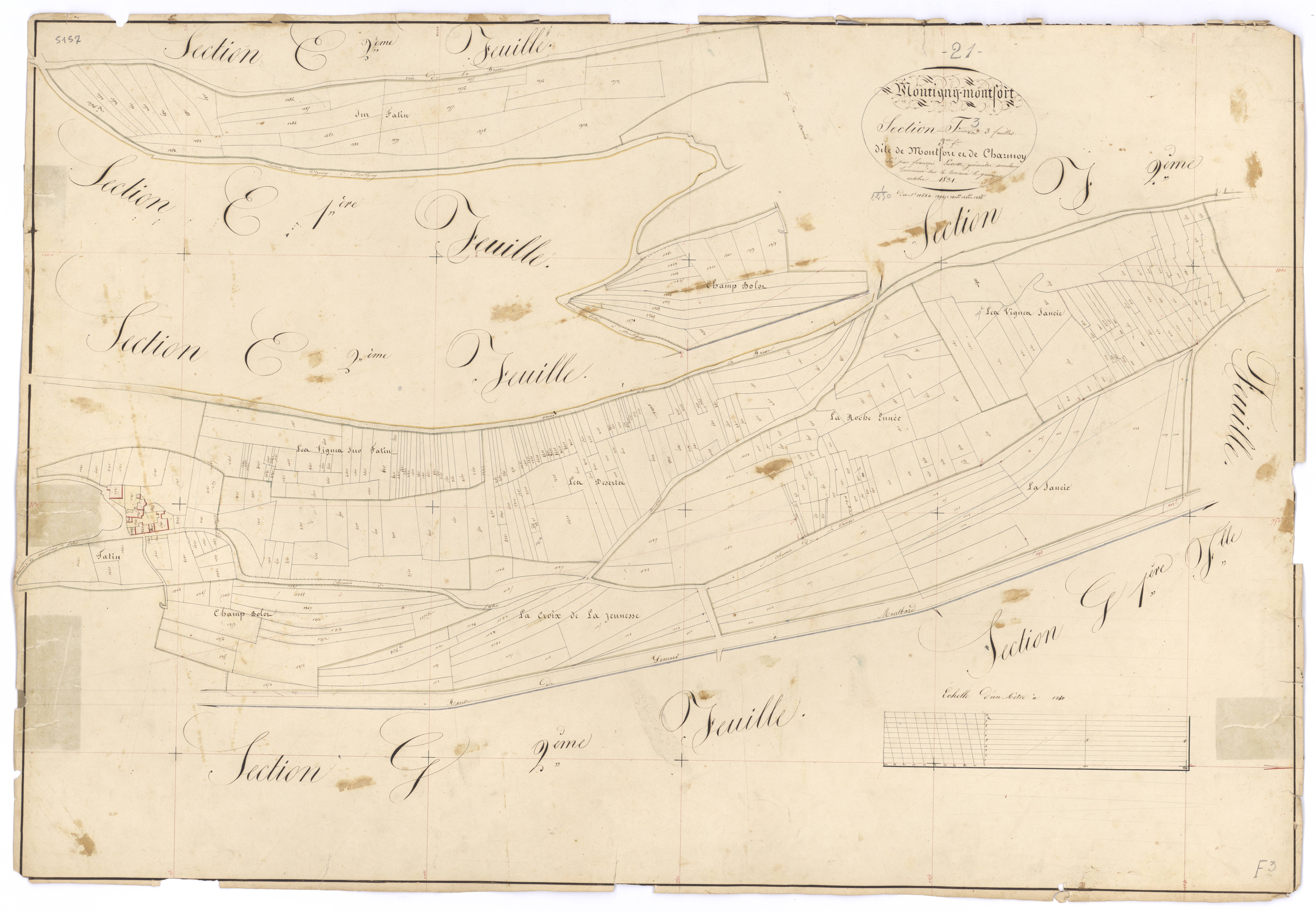 Montigny-Montfort - Section F3 - 3 P PLAN 428/13