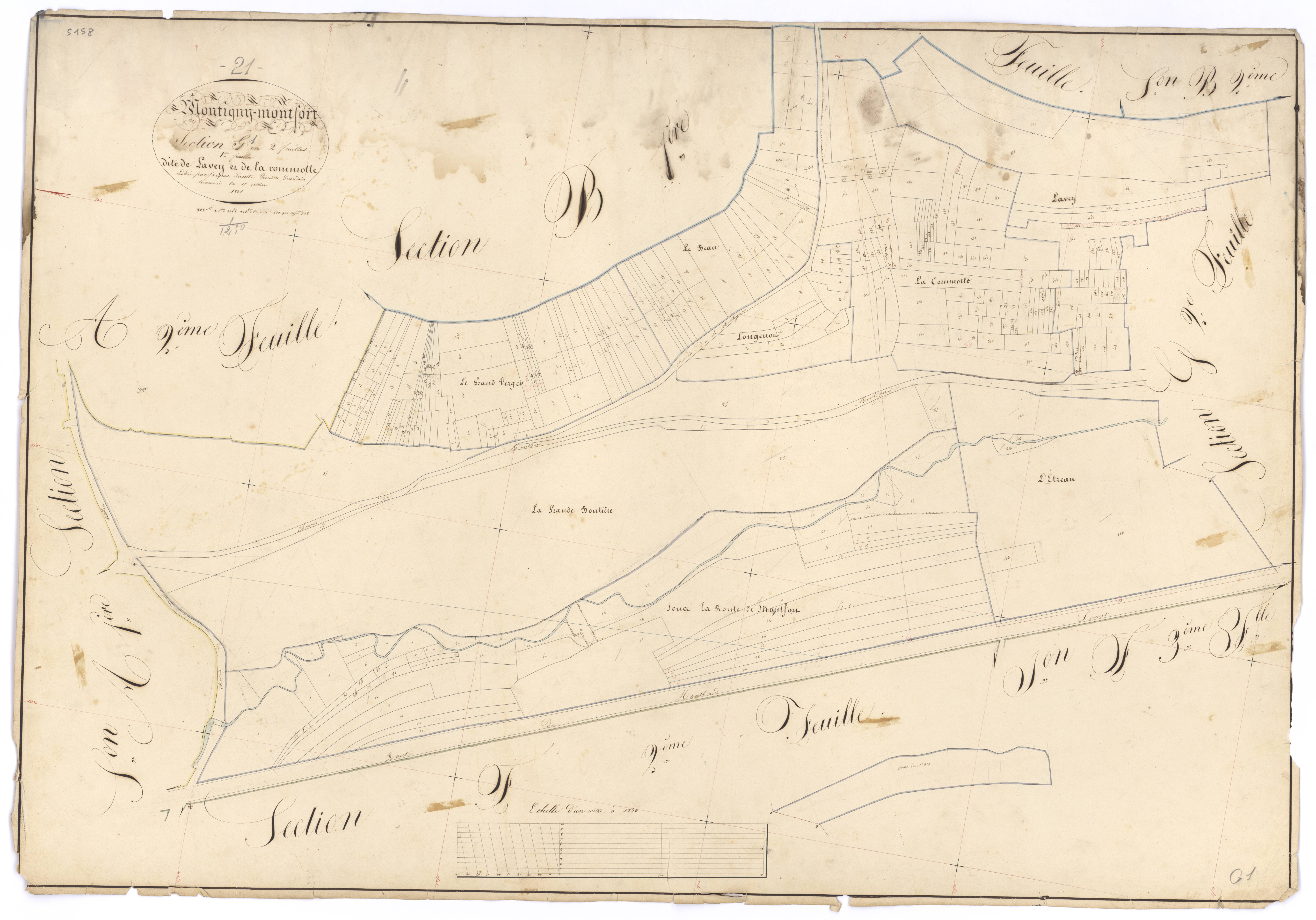 Montigny-Montfort - Section G1 - 3 P PLAN 428/14