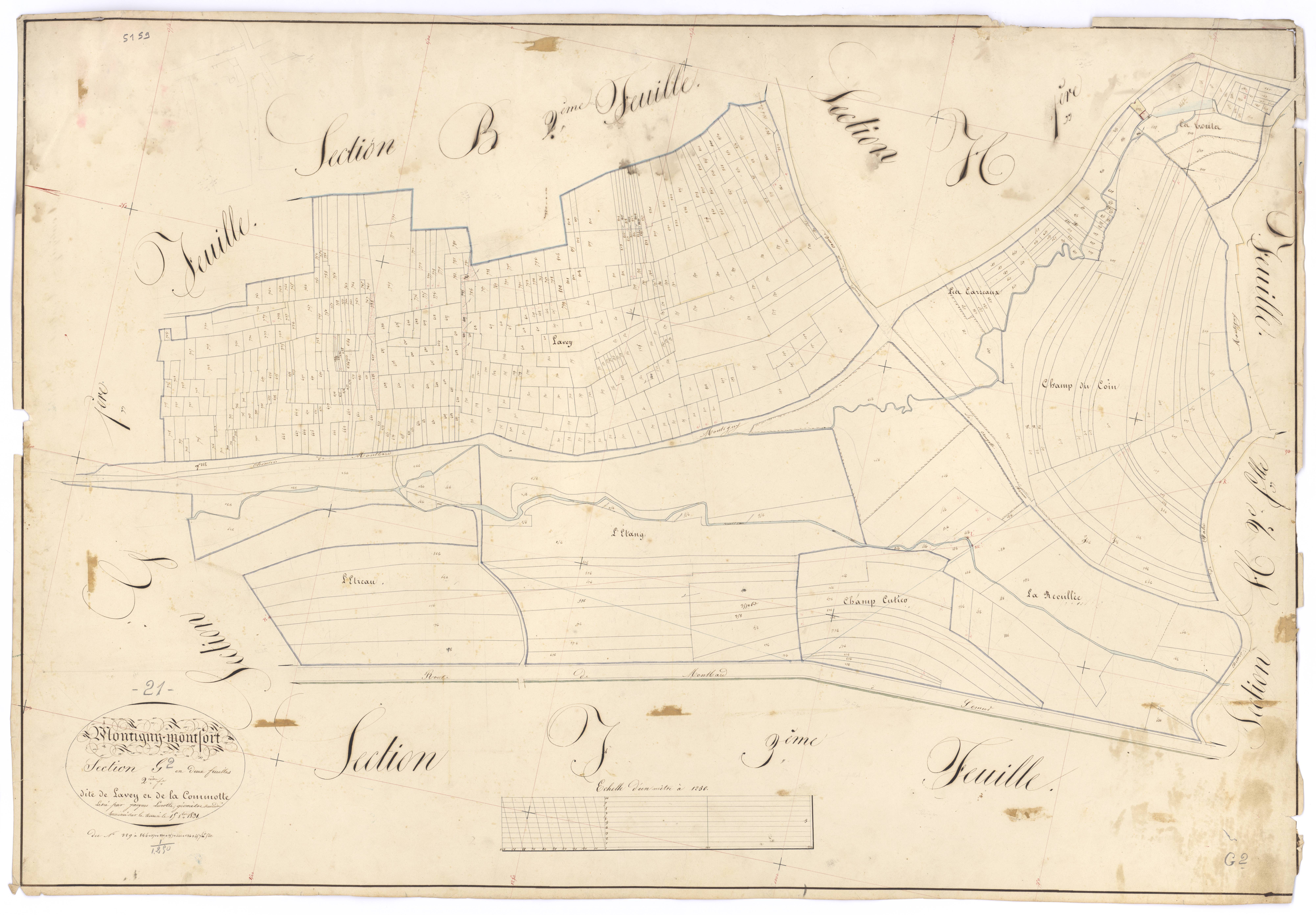Montigny-Montfort - Section G2 - 3 P PLAN 428/15