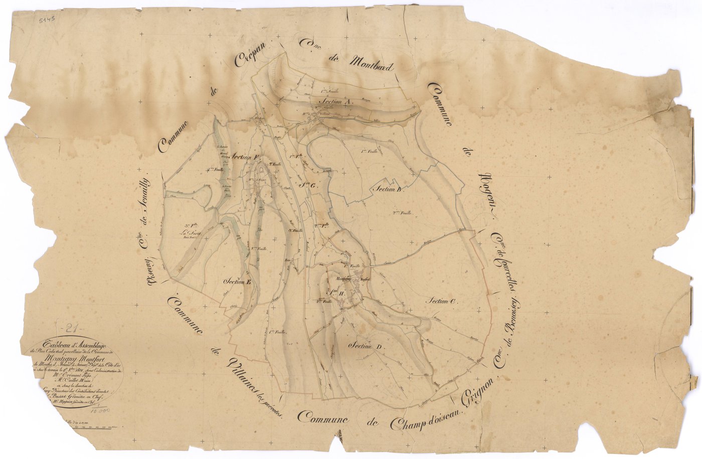 Montigny-Montfort - Tableau d'assemblage - 3 P PLAN 428/1
