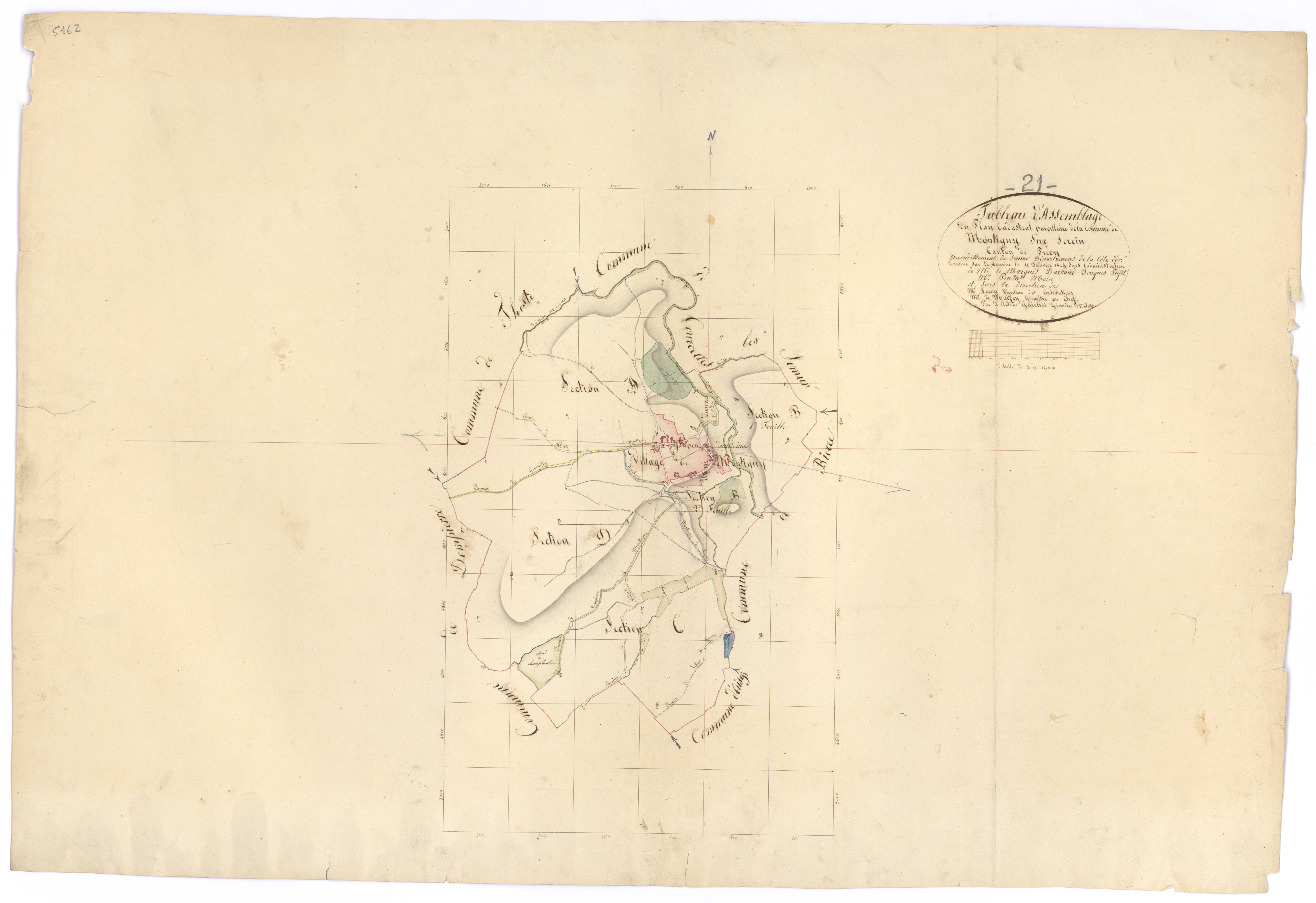 Montigny-Saint-Barthélemy - Tableau d'assemblage - 3 P PLAN 429/1