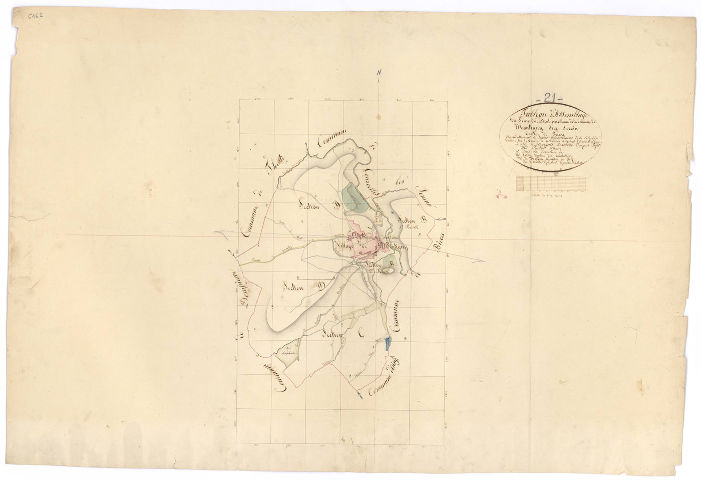 Montigny-Saint-Barthélemy - Tableau d'assemblage - 3 P PLAN 429/1