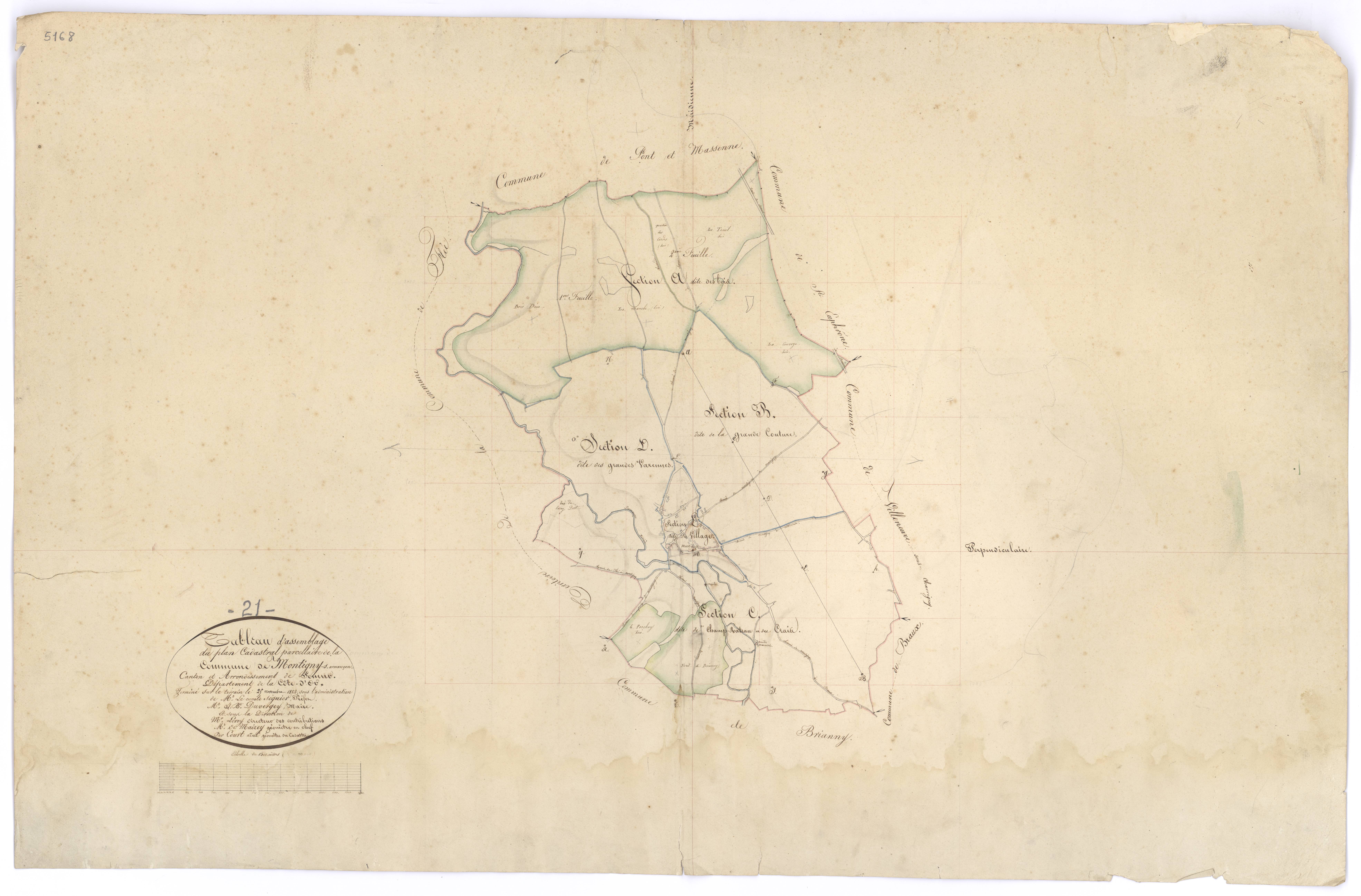 Montigny-sur-Armançon - Tableau d'assemblage - 3 P PLAN 430/1