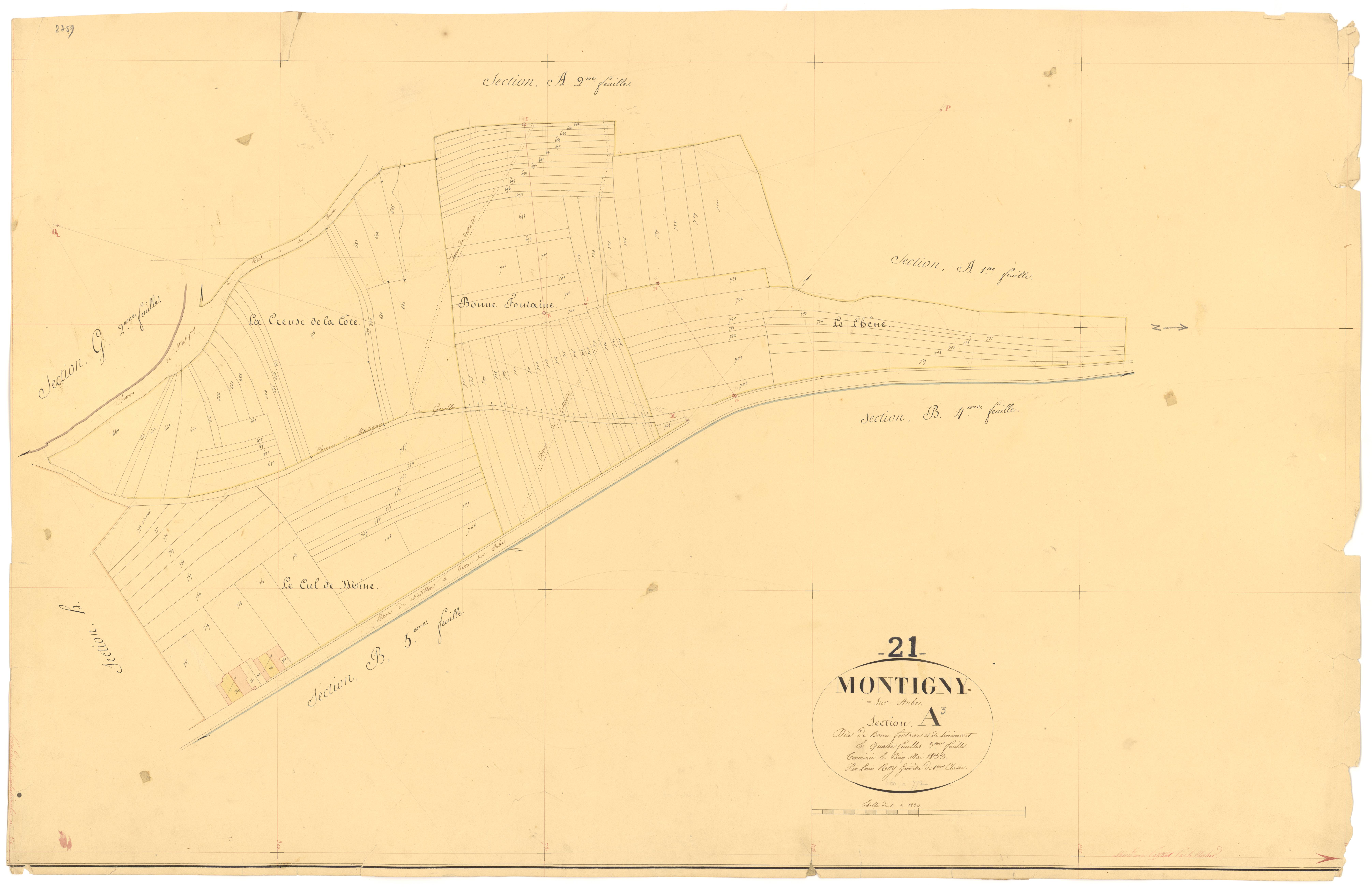 Montigny-sur-Aube - Section A3 - 3 P PLAN 431/4
