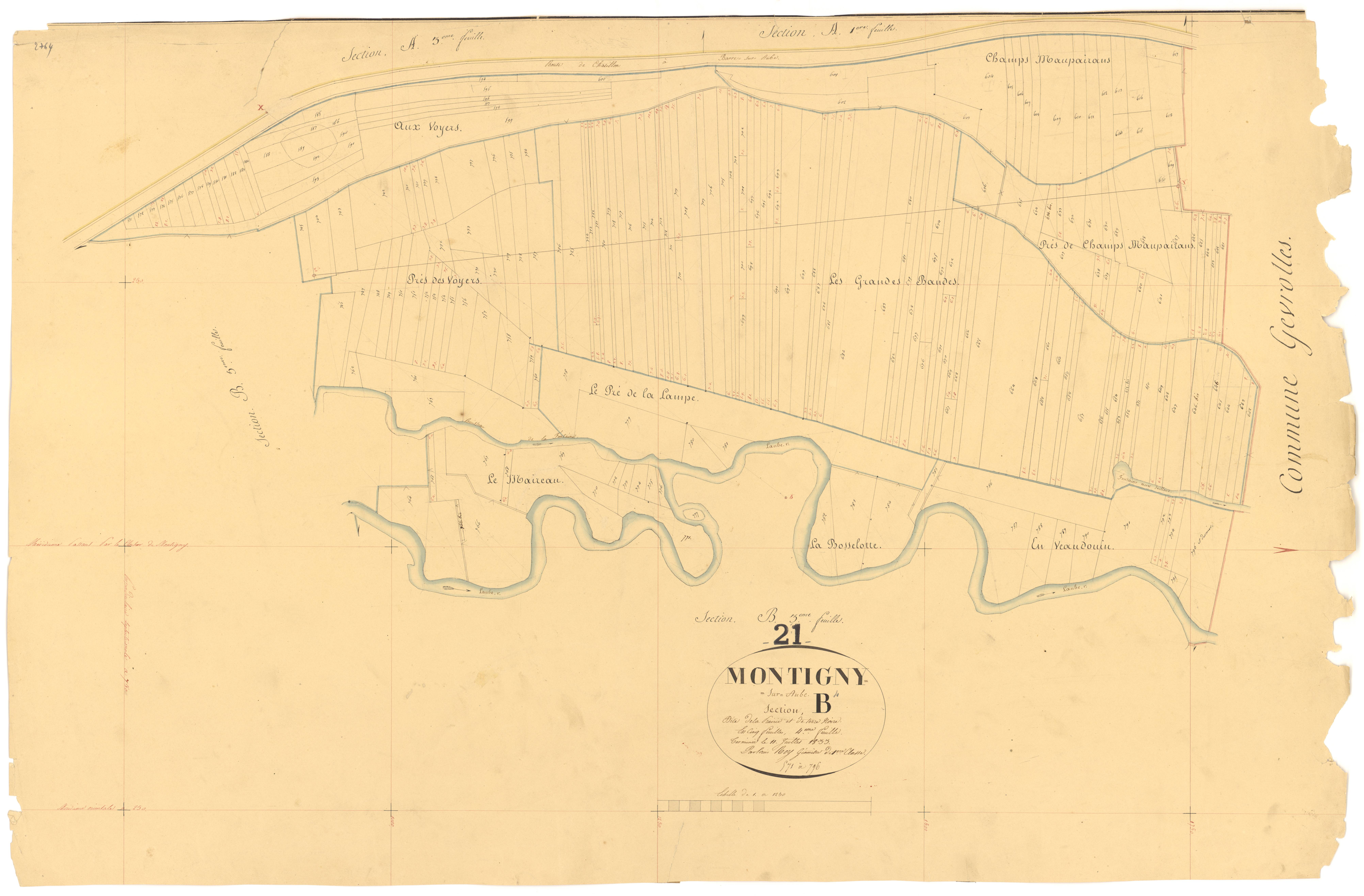 Montigny-sur-Aube - Section B4 - 3 P PLAN 431/9