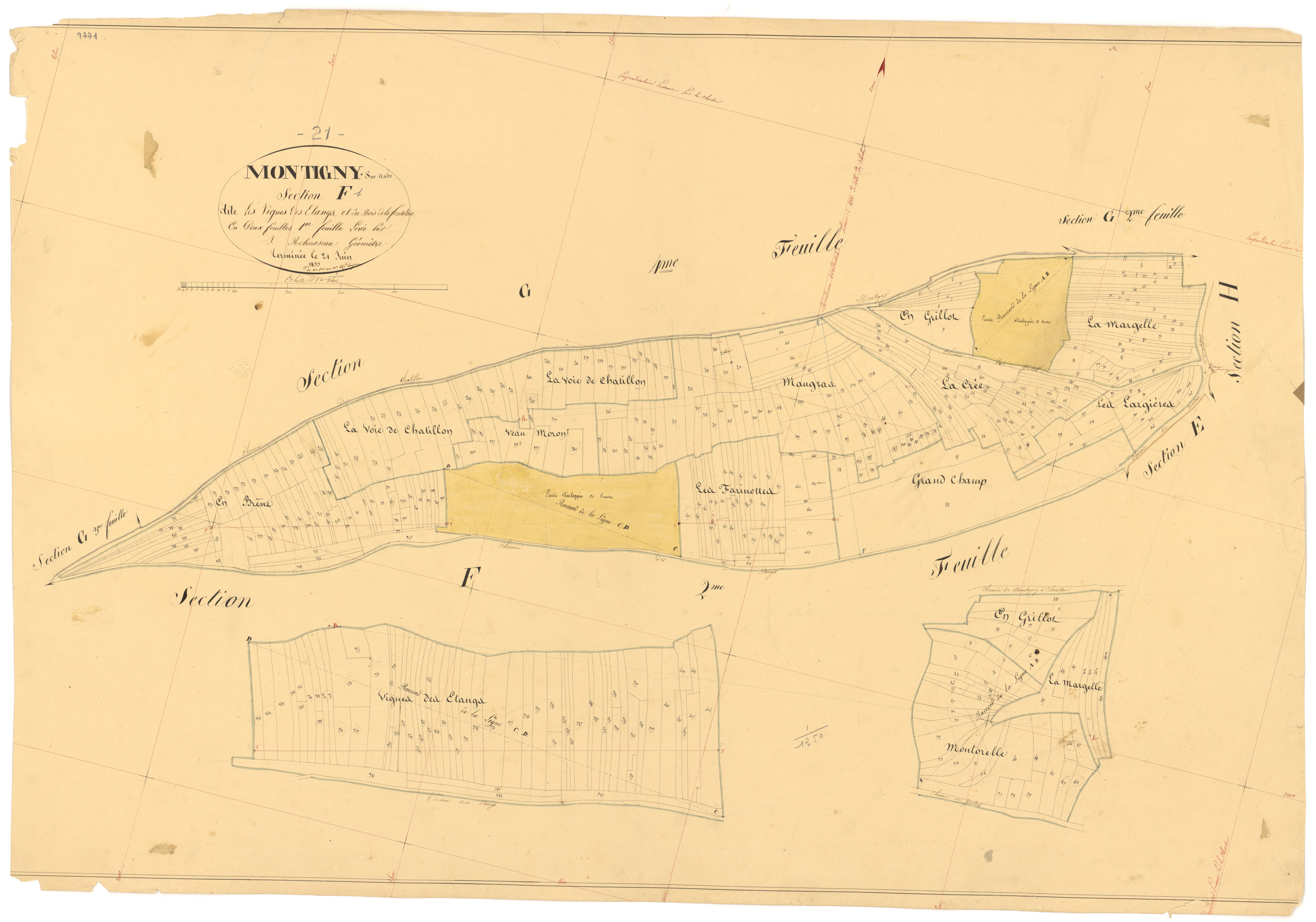 Montigny-sur-Aube - Section F1 - 3 P PLAN 431/16