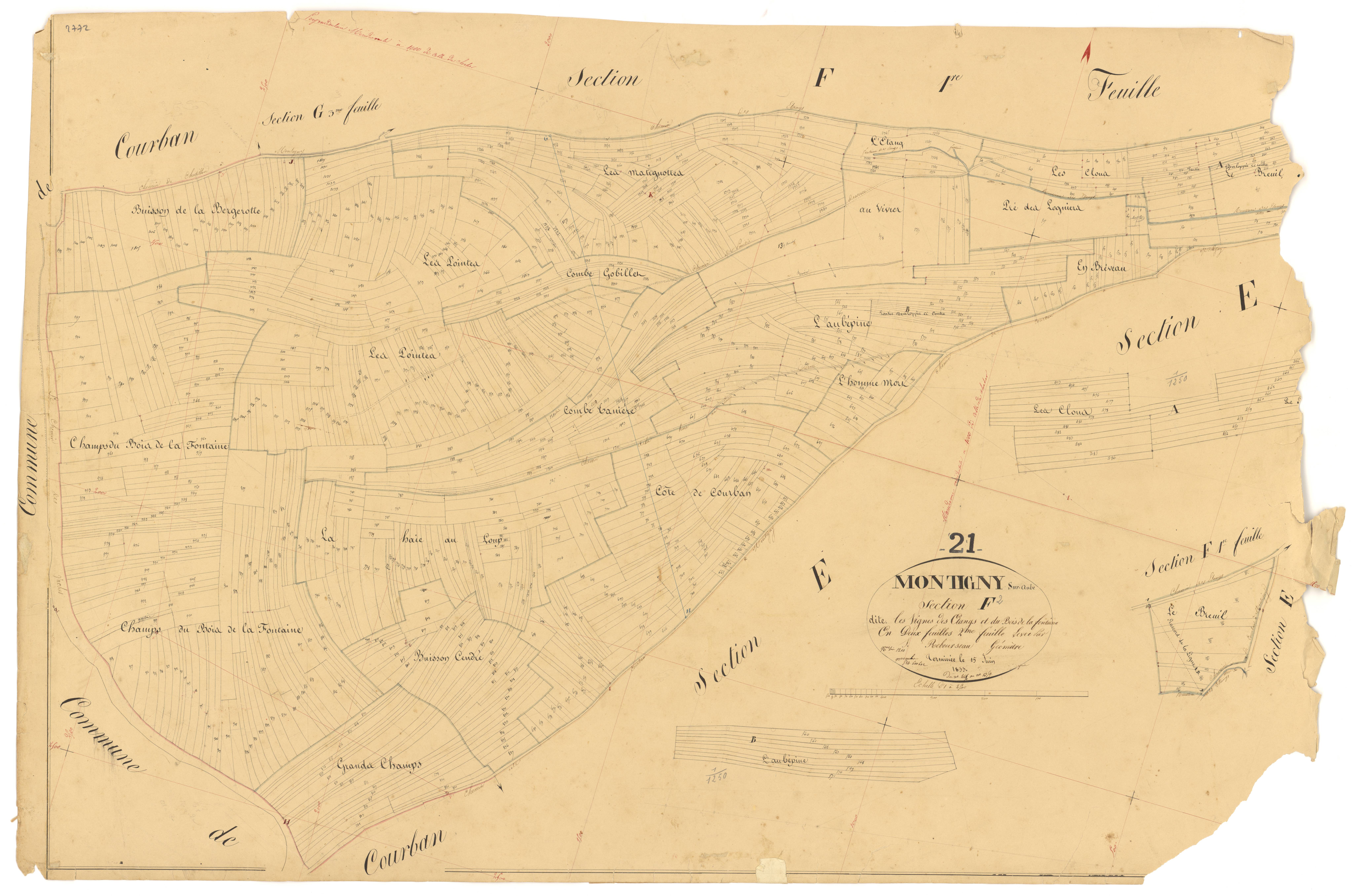 Montigny-sur-Aube - Section F2 - 3 P PLAN 431/17