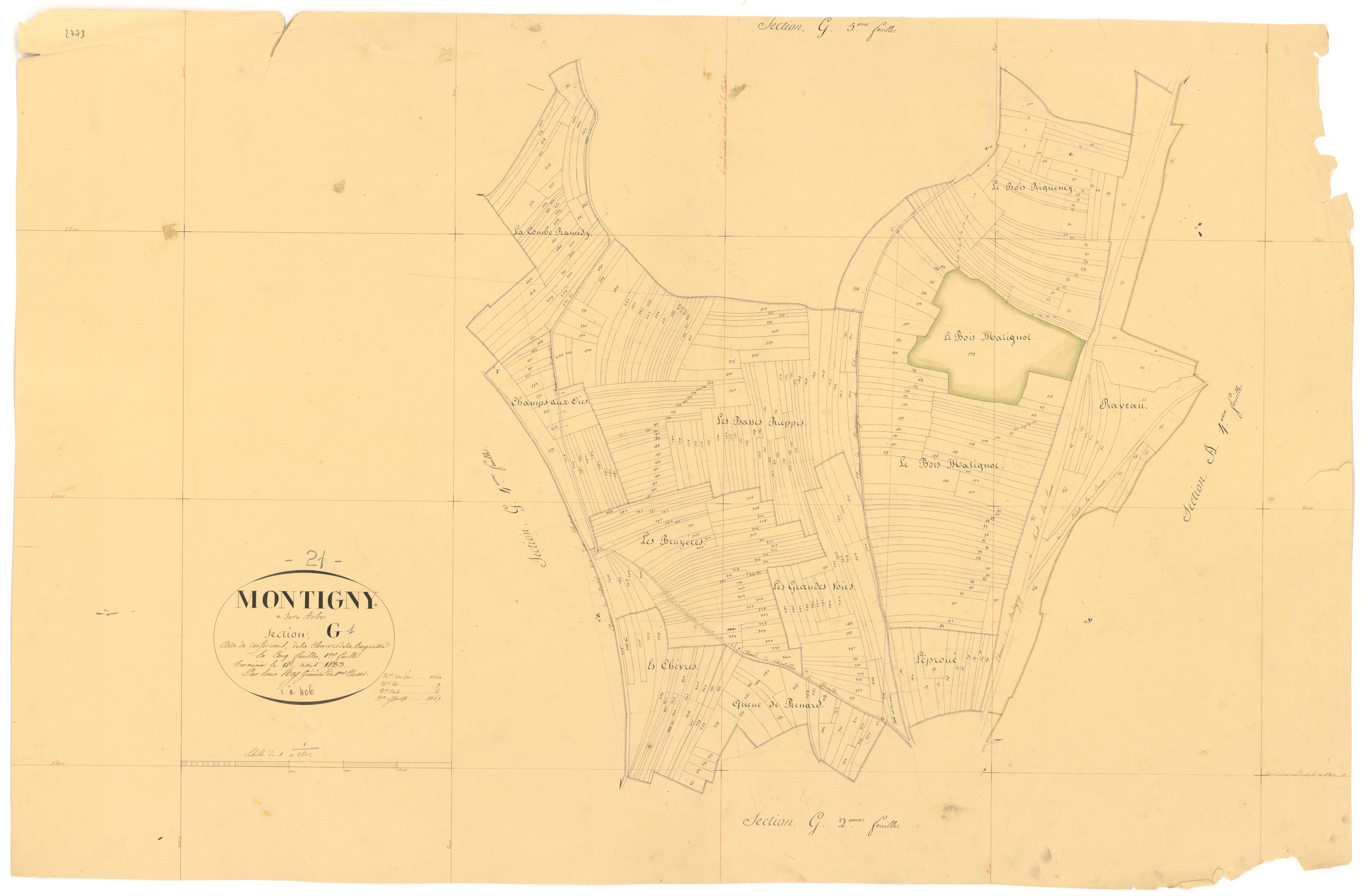 Montigny-sur-Aube - Section G1 - 3 P PLAN 431/18