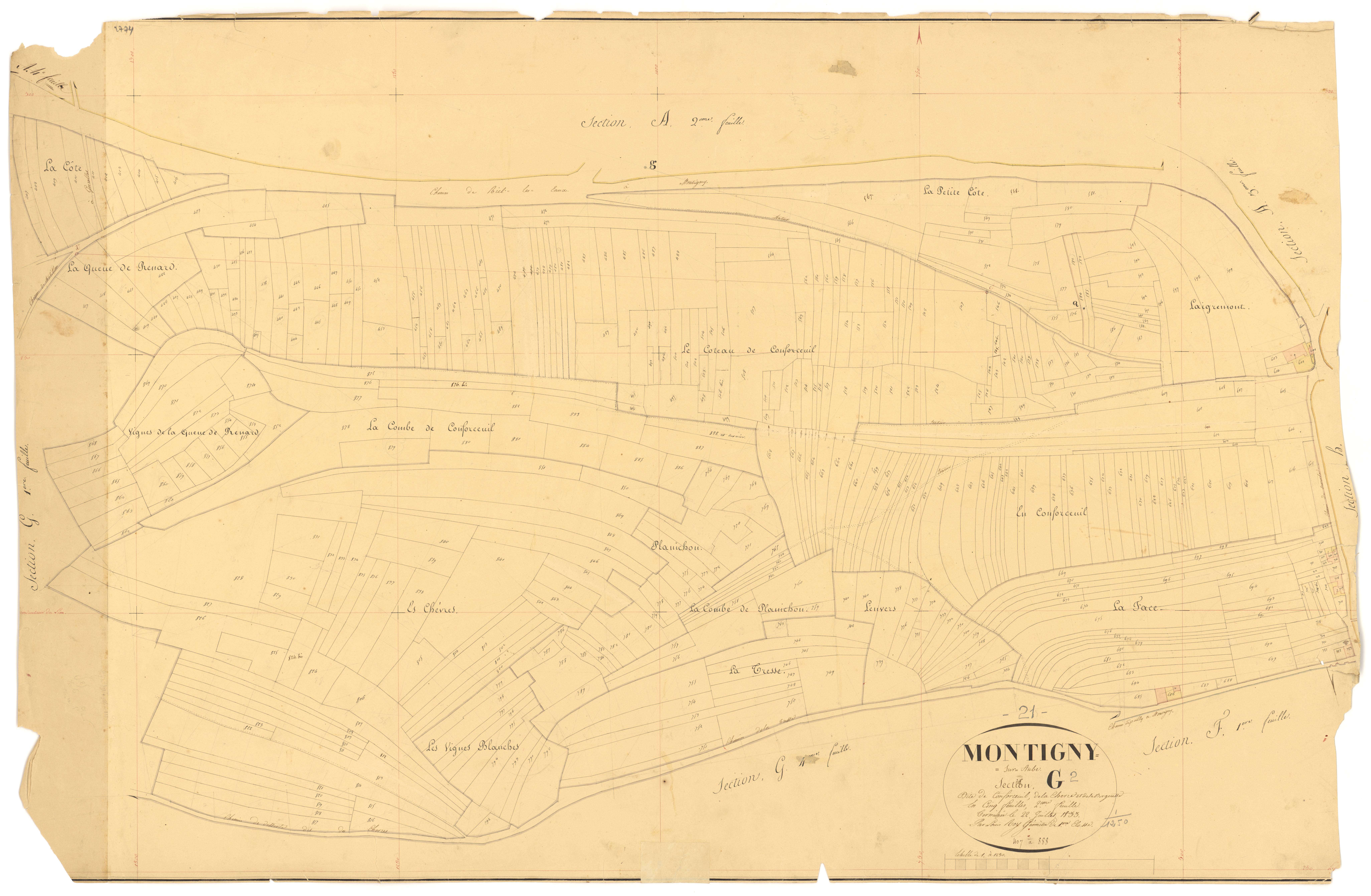 Montigny-sur-Aube - Section G2 - 3 P PLAN 431/19