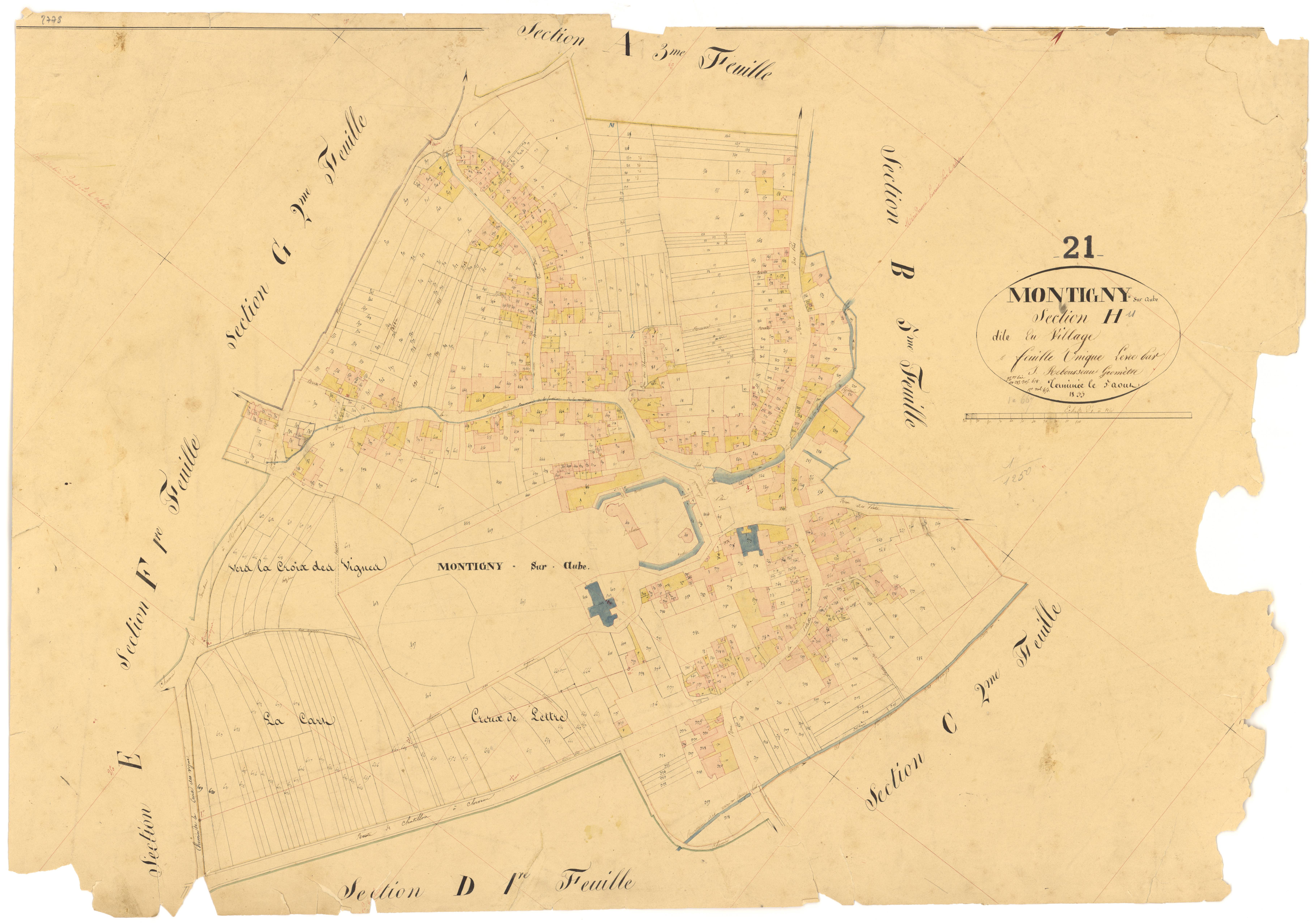 Montigny-sur-Aube - Section H - 3 P PLAN 431/23
