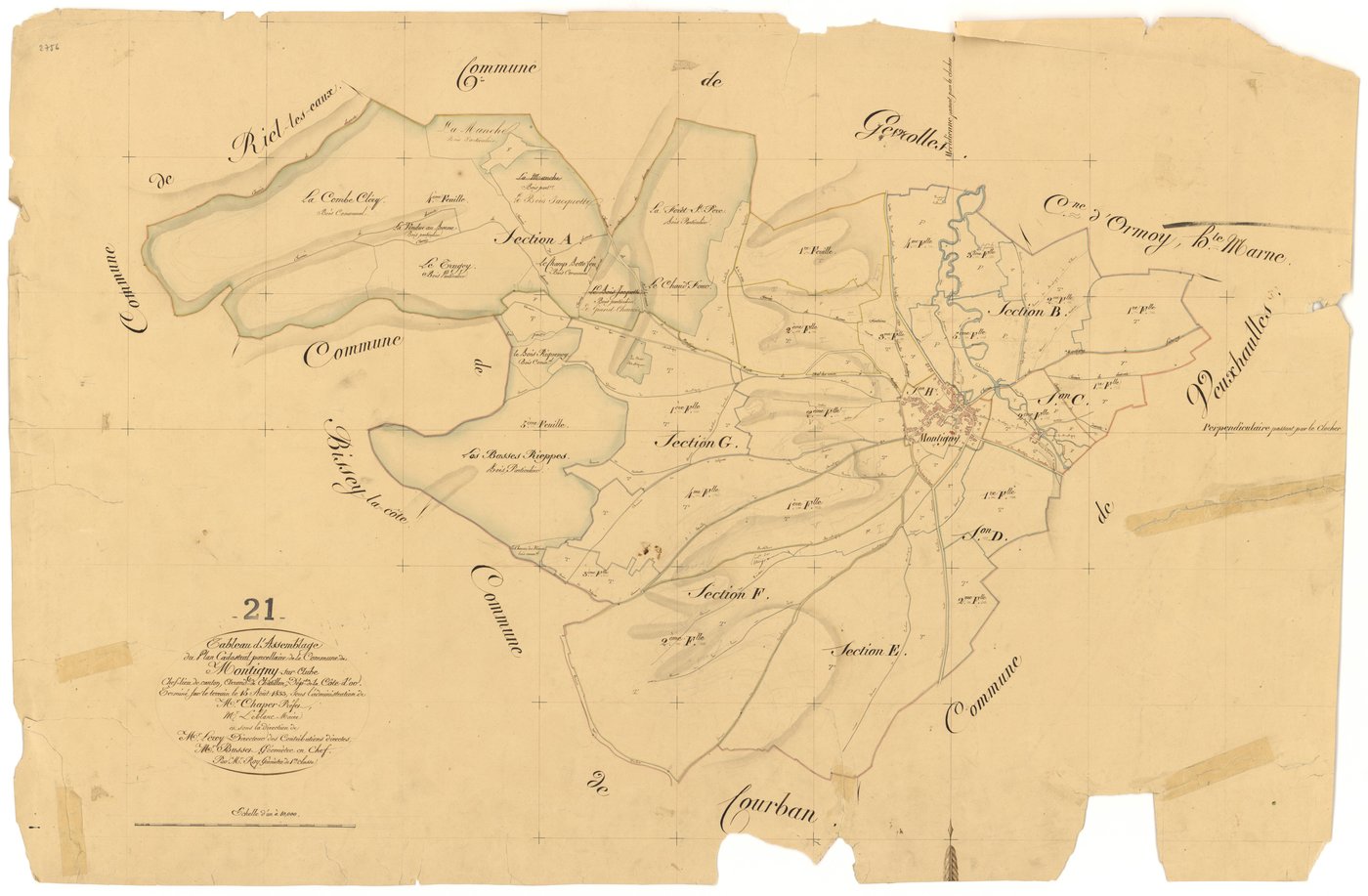 Montigny-sur-Aube - Tableau d'assemblage - 3 P PLAN 431/1