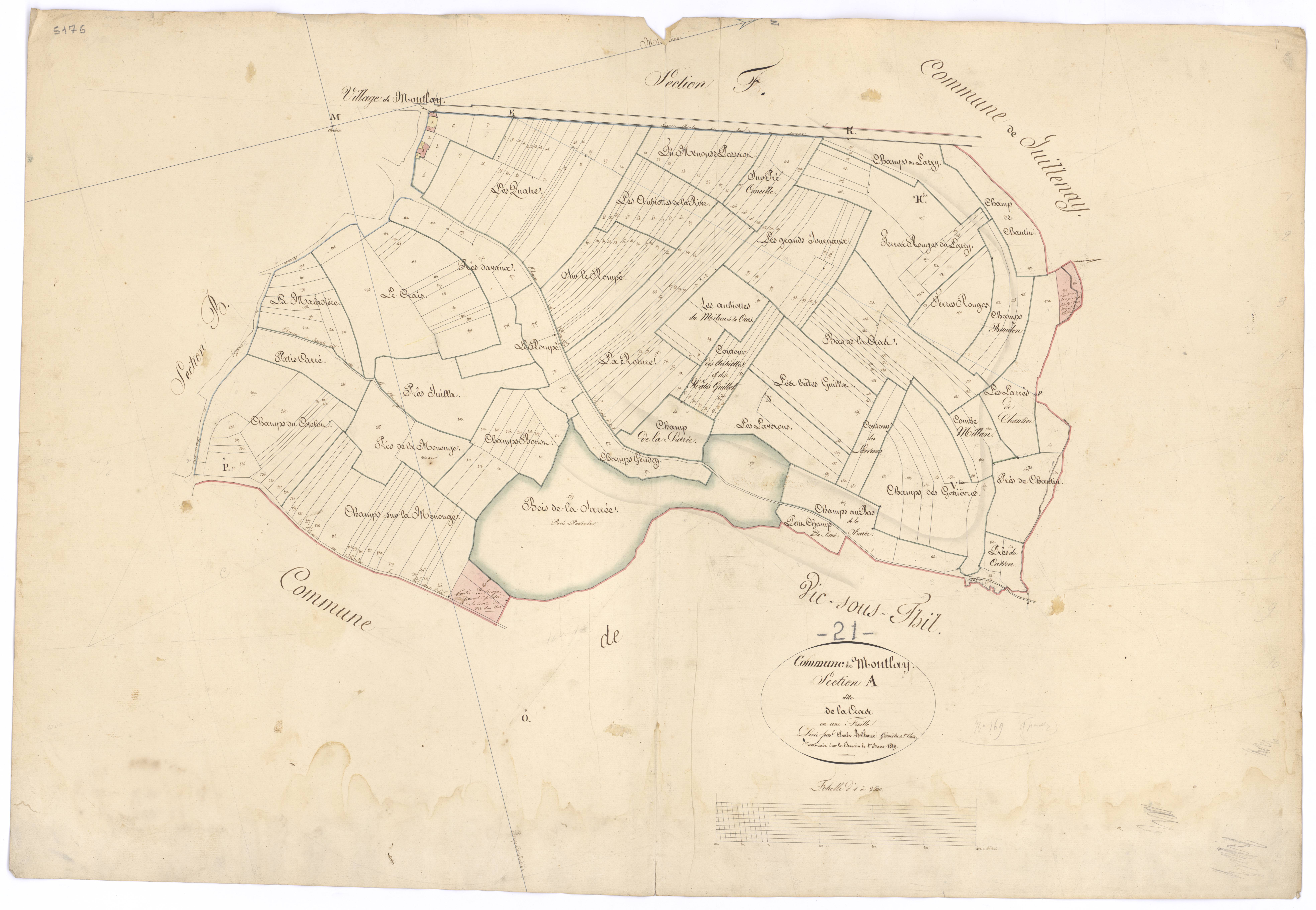 Montlay-en-Auxois - Section A - 3 P PLAN 433/2