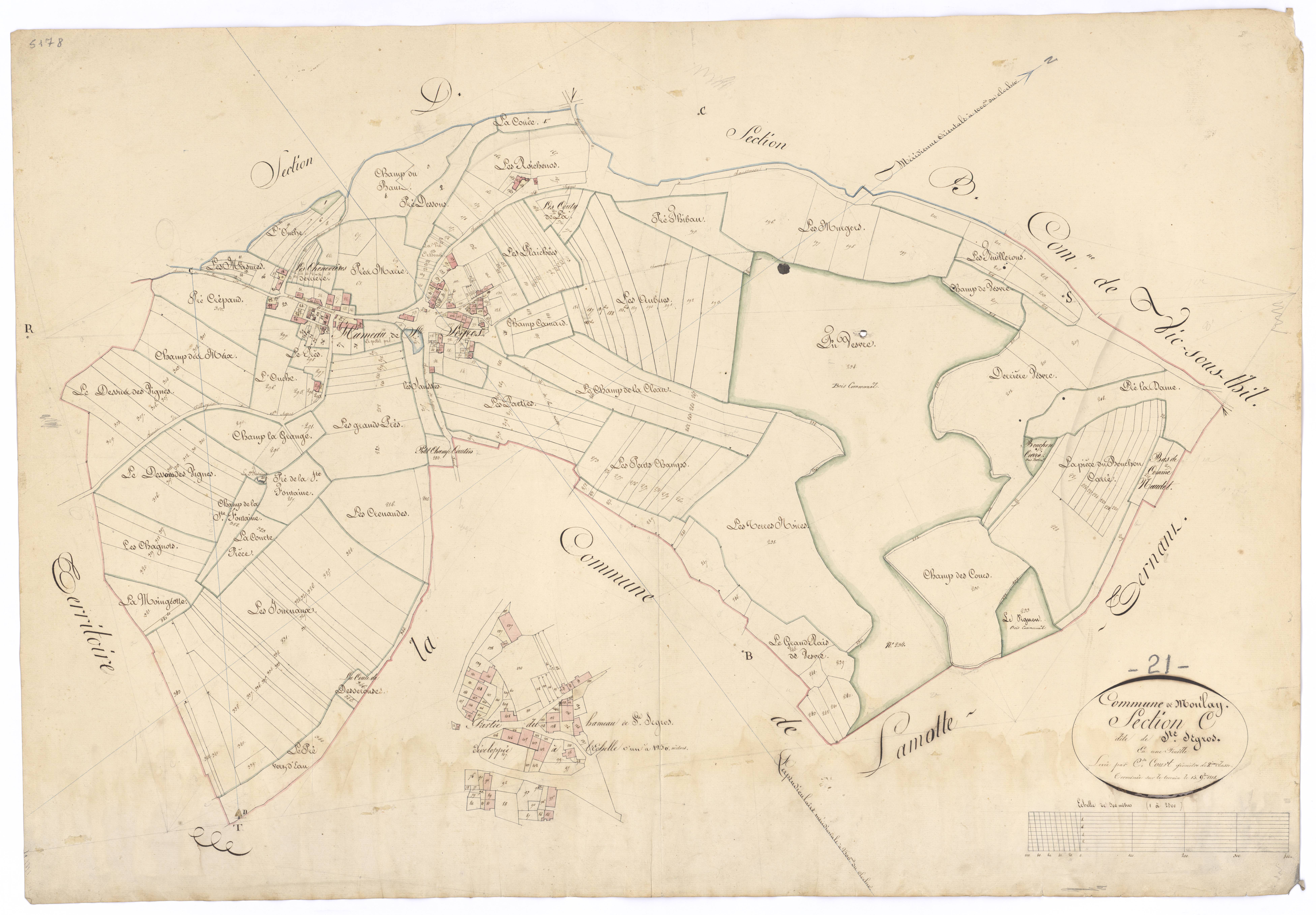 Montlay-en-Auxois - Section C - 3 P PLAN 433/4
