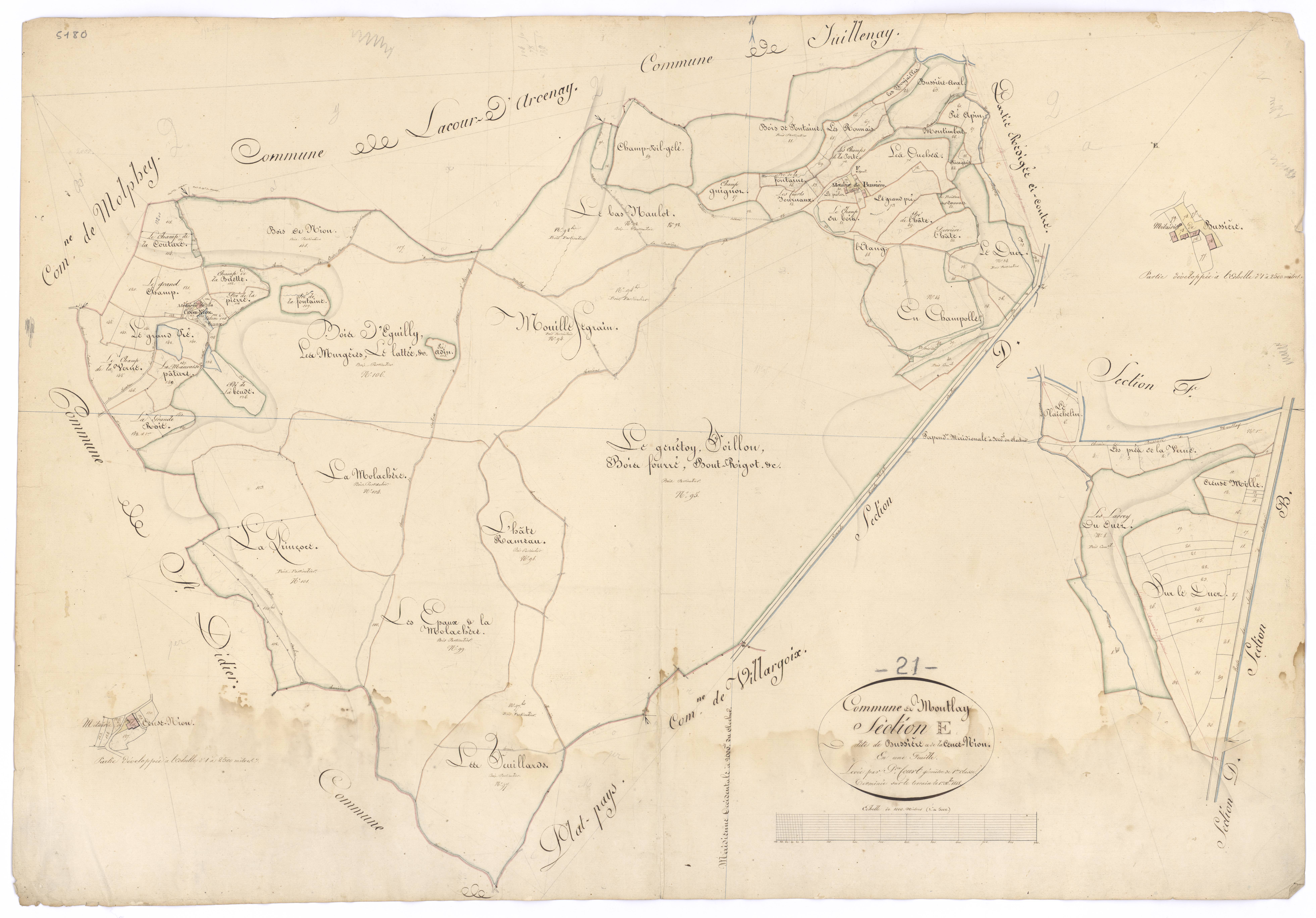 Montlay-en-Auxois - Section E - 3 P PLAN 433/6