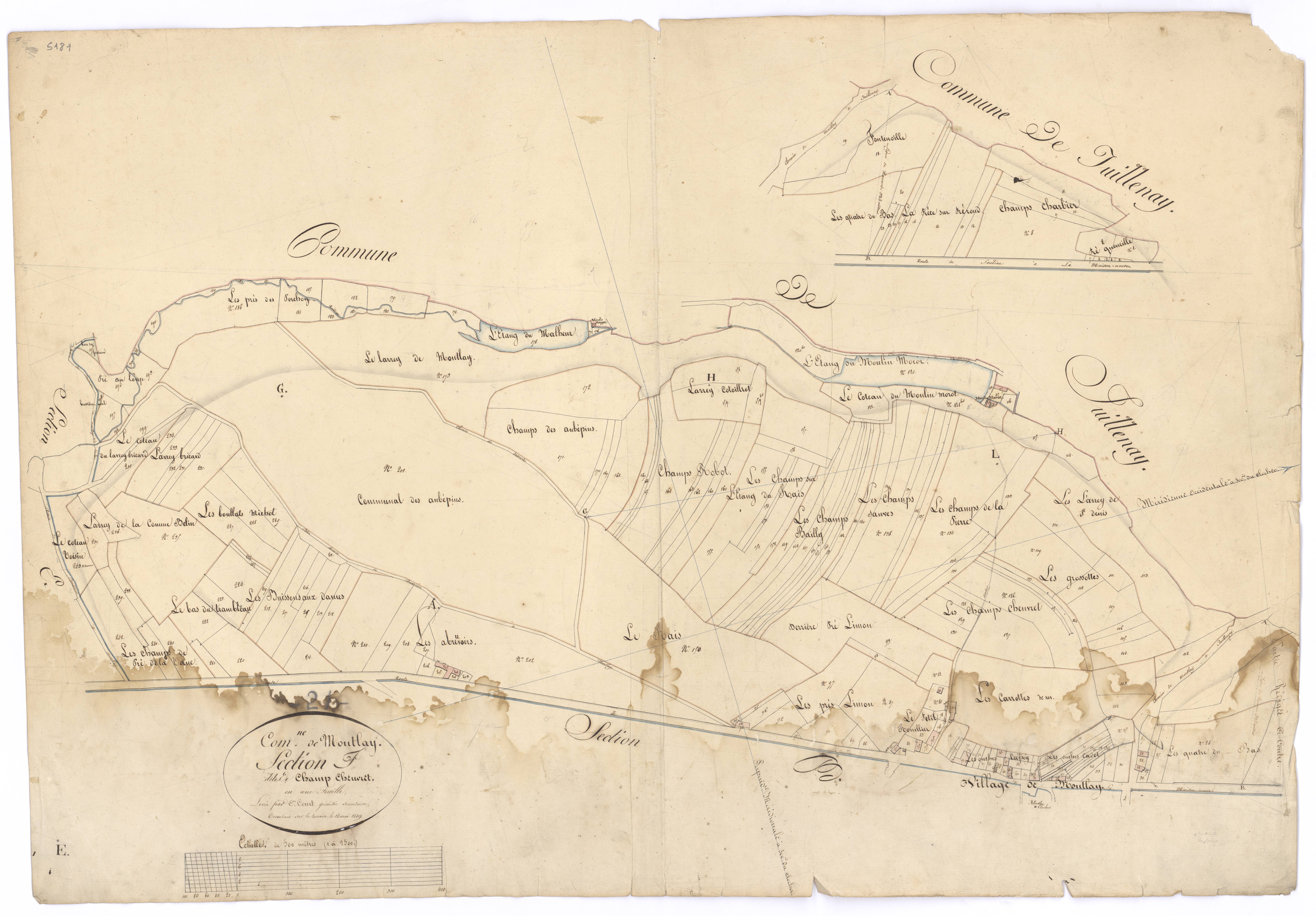 Montlay-en-Auxois - Section F - 3 P PLAN 433/7
