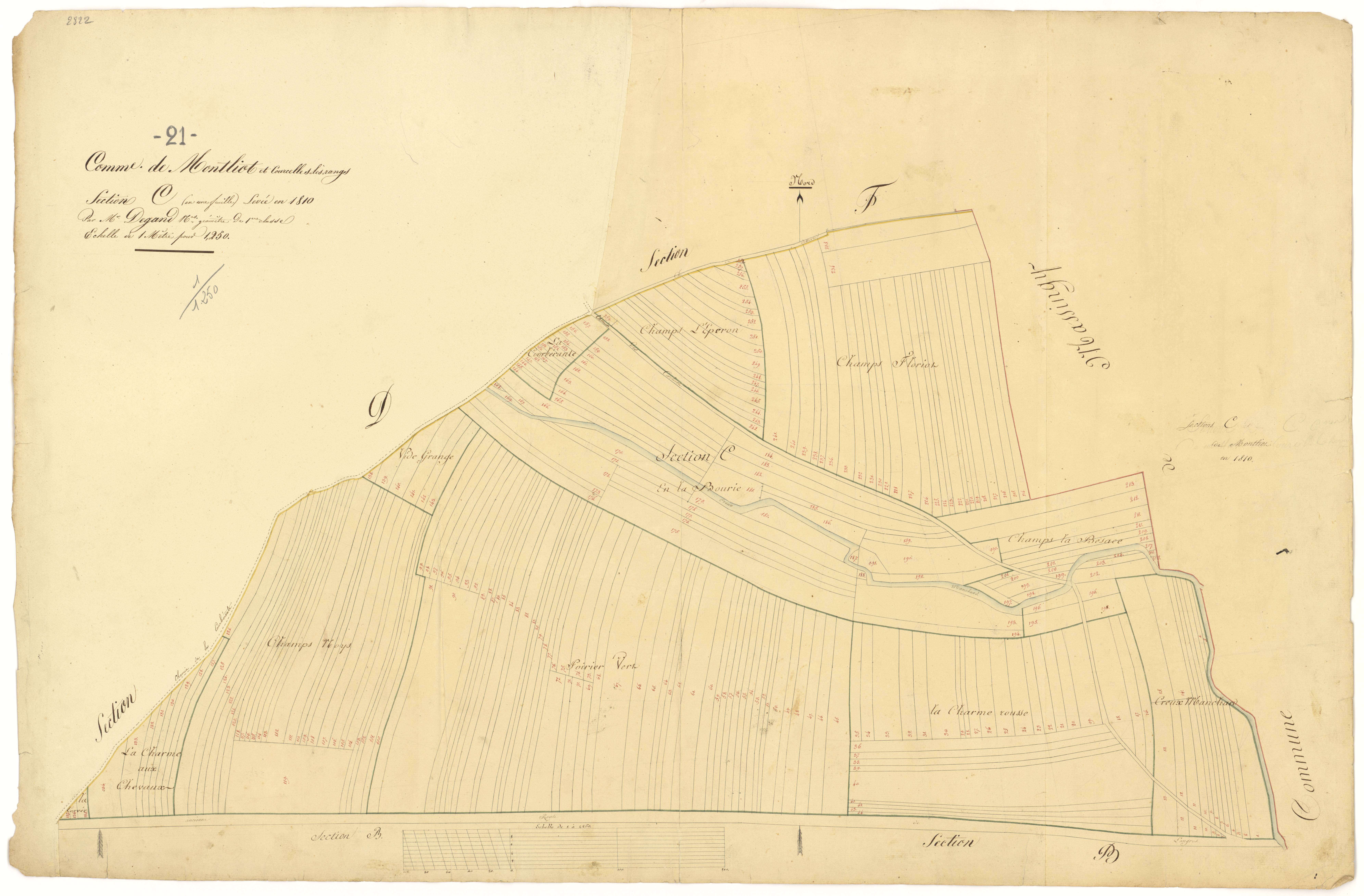 Montliot-et-Courcelles - Section C - 3 P PLAN 434/4