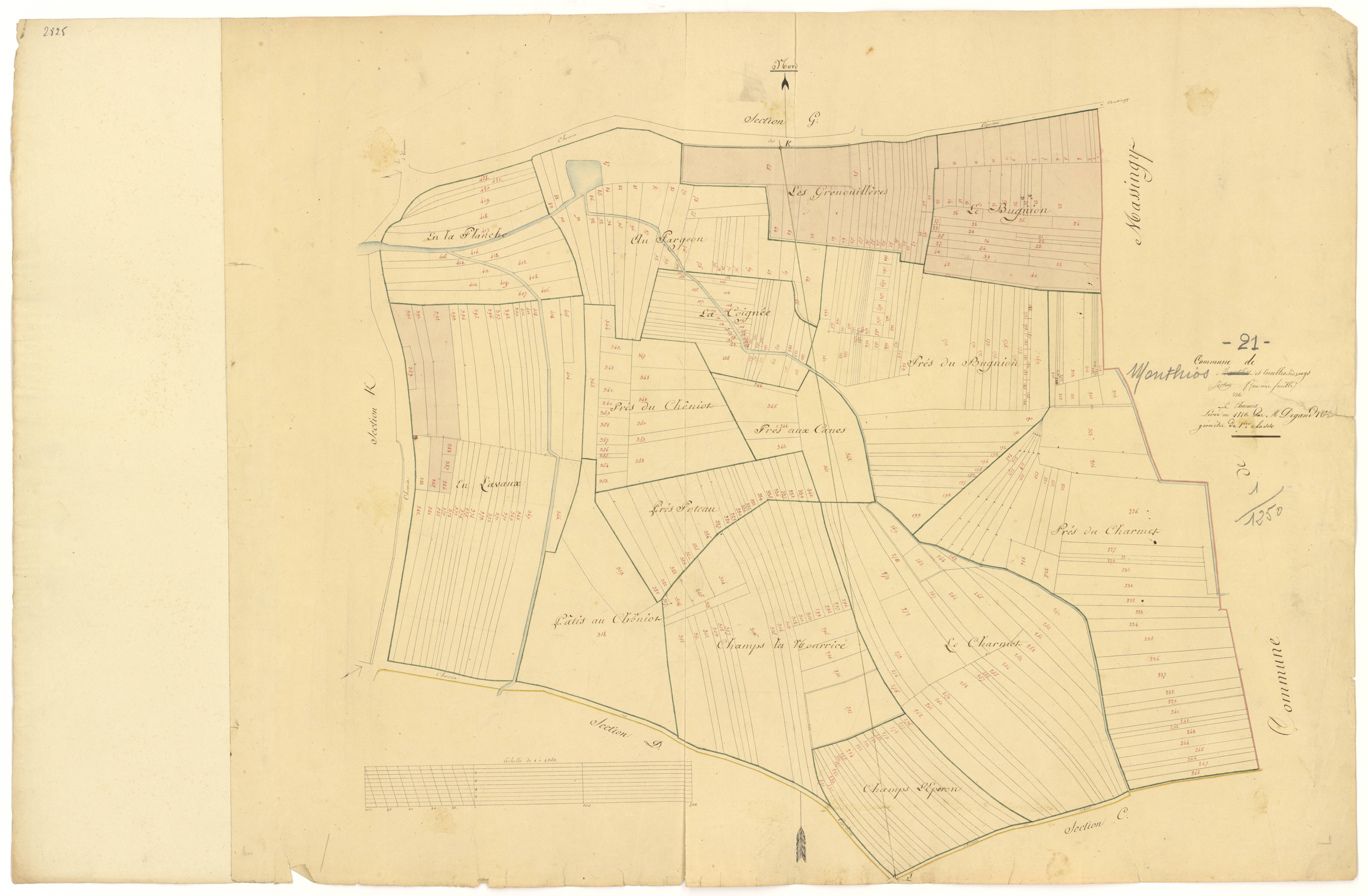 Montliot-et-Courcelles - Section F - 3 P PLAN 434/7