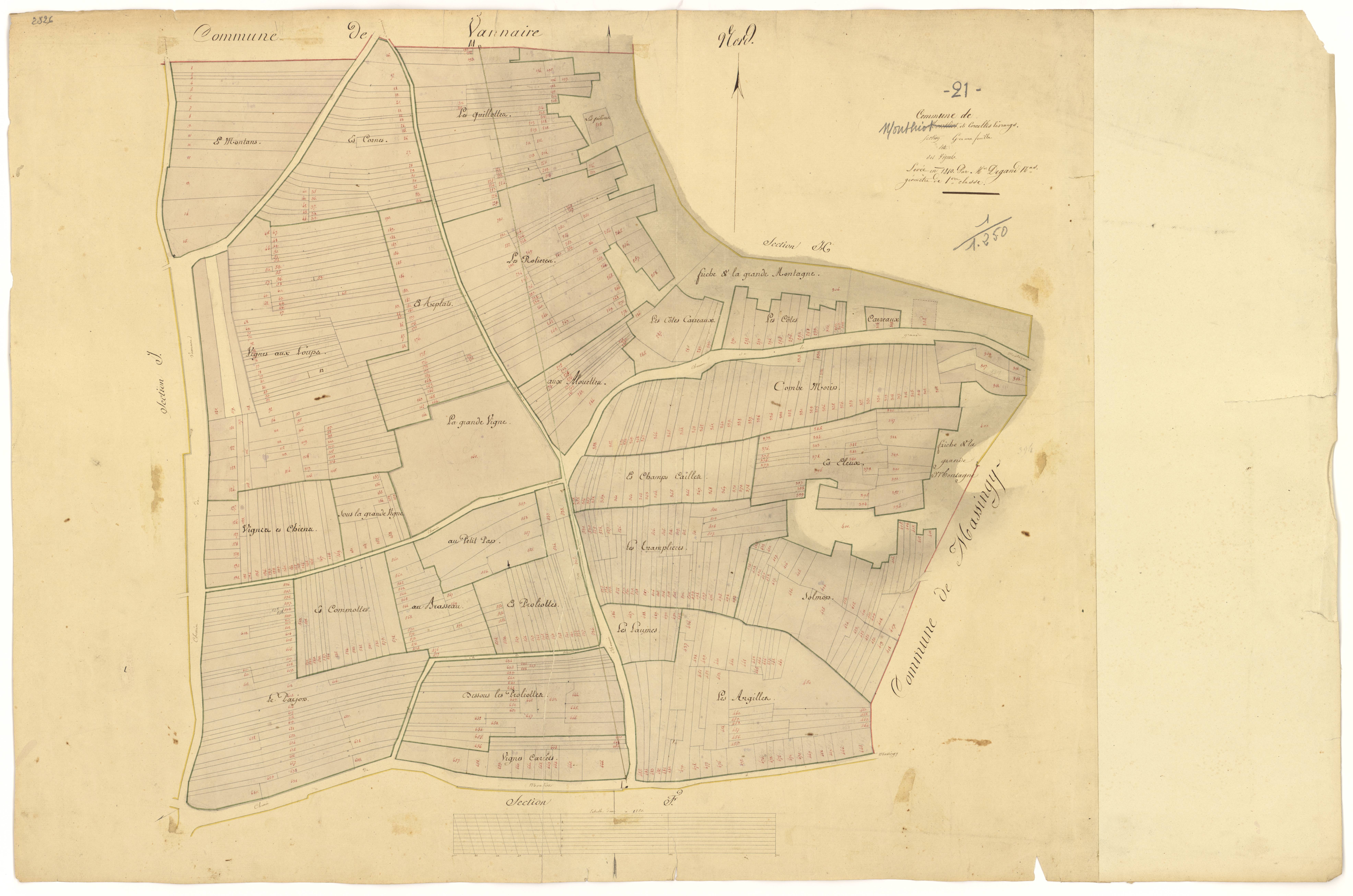 Montliot-et-Courcelles - Section G - 3 P PLAN 434/8