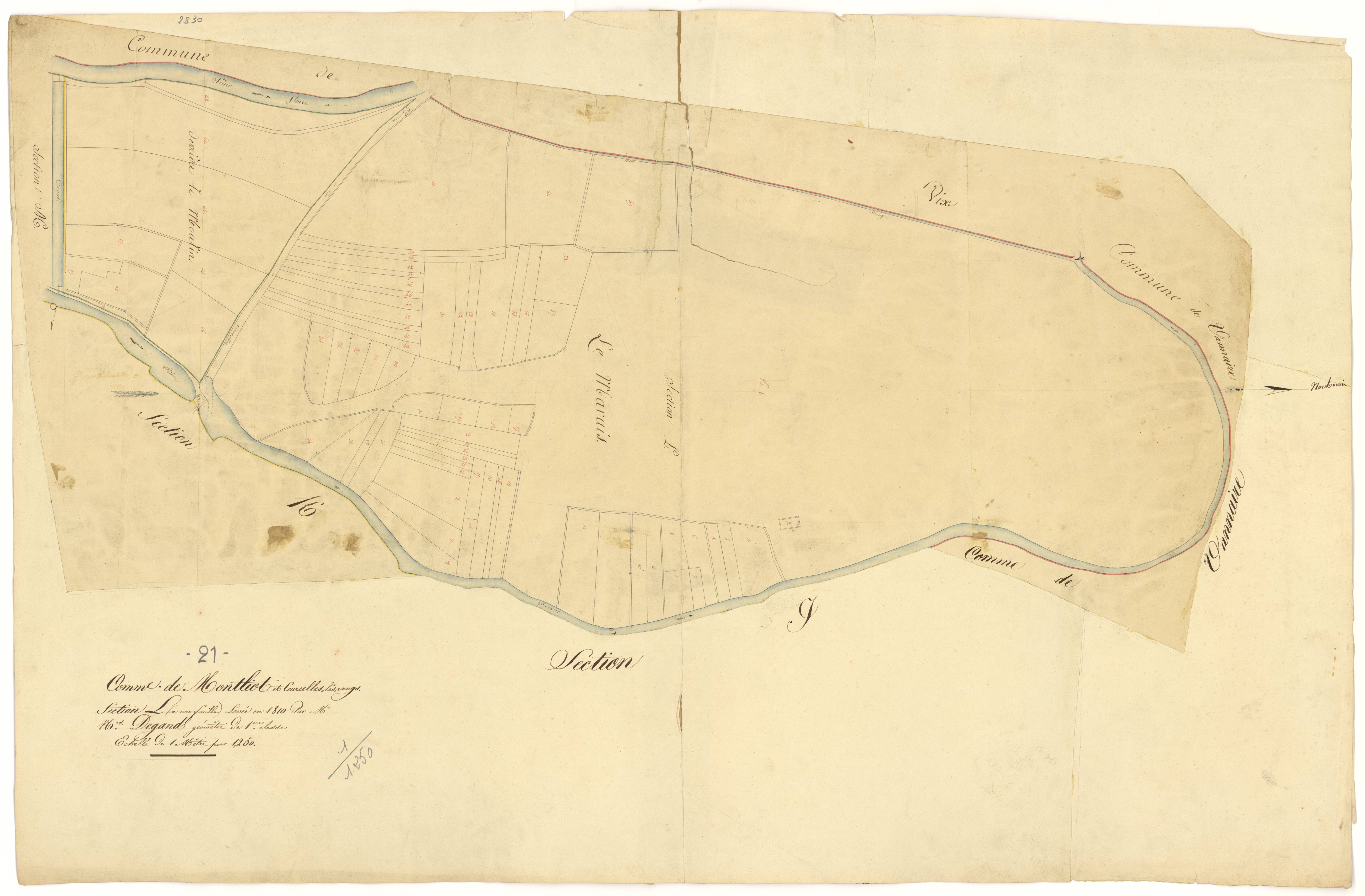 Montliot-et-Courcelles - Section L - 3 P PLAN 434/12
