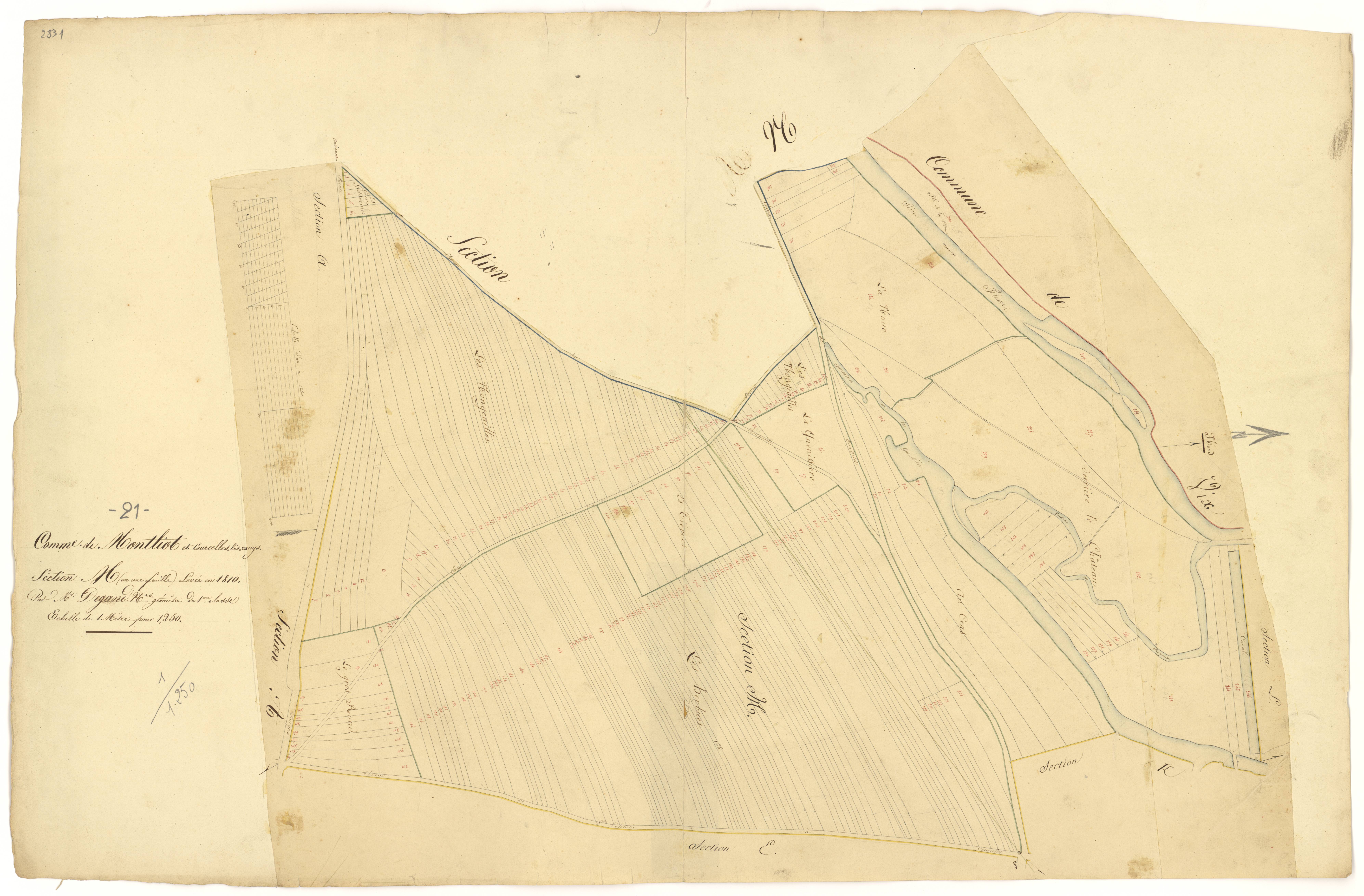 Montliot-et-Courcelles - Section M - 3 P PLAN 434/13
