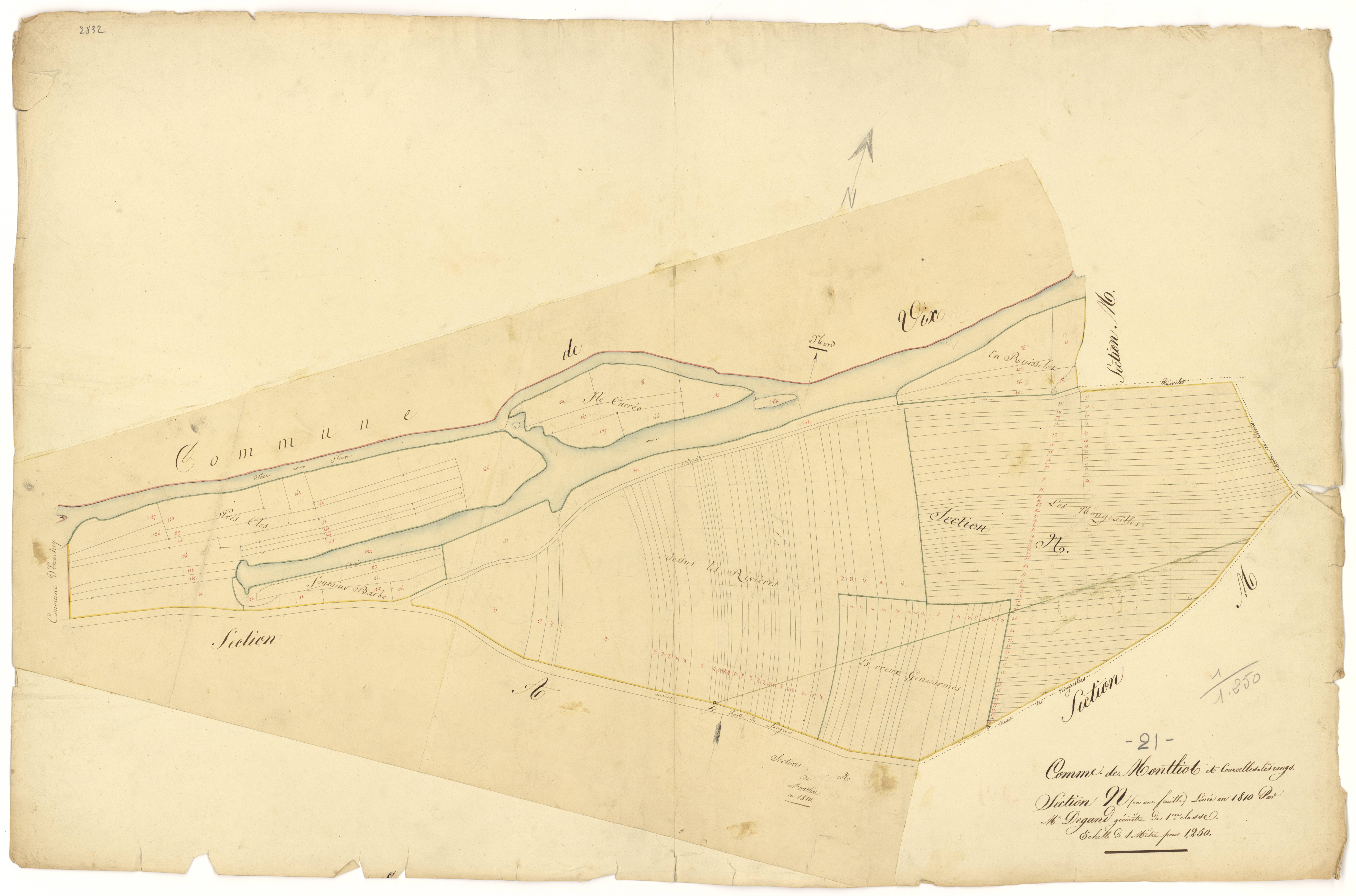 Montliot-et-Courcelles - Section N - 3 P PLAN 434/14