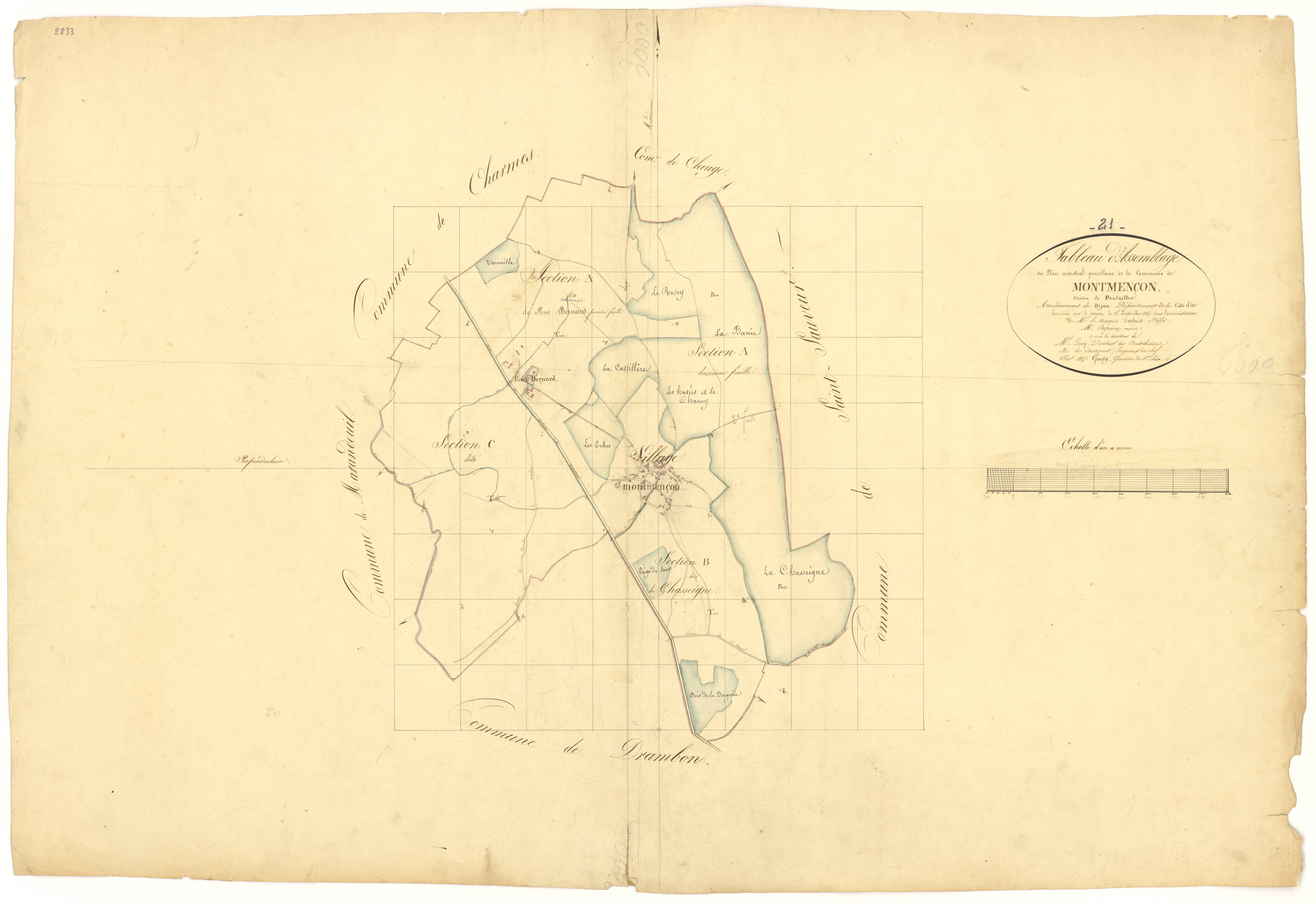 Montmançon - Tableau d'assemblage - 3 P PLAN 436/1