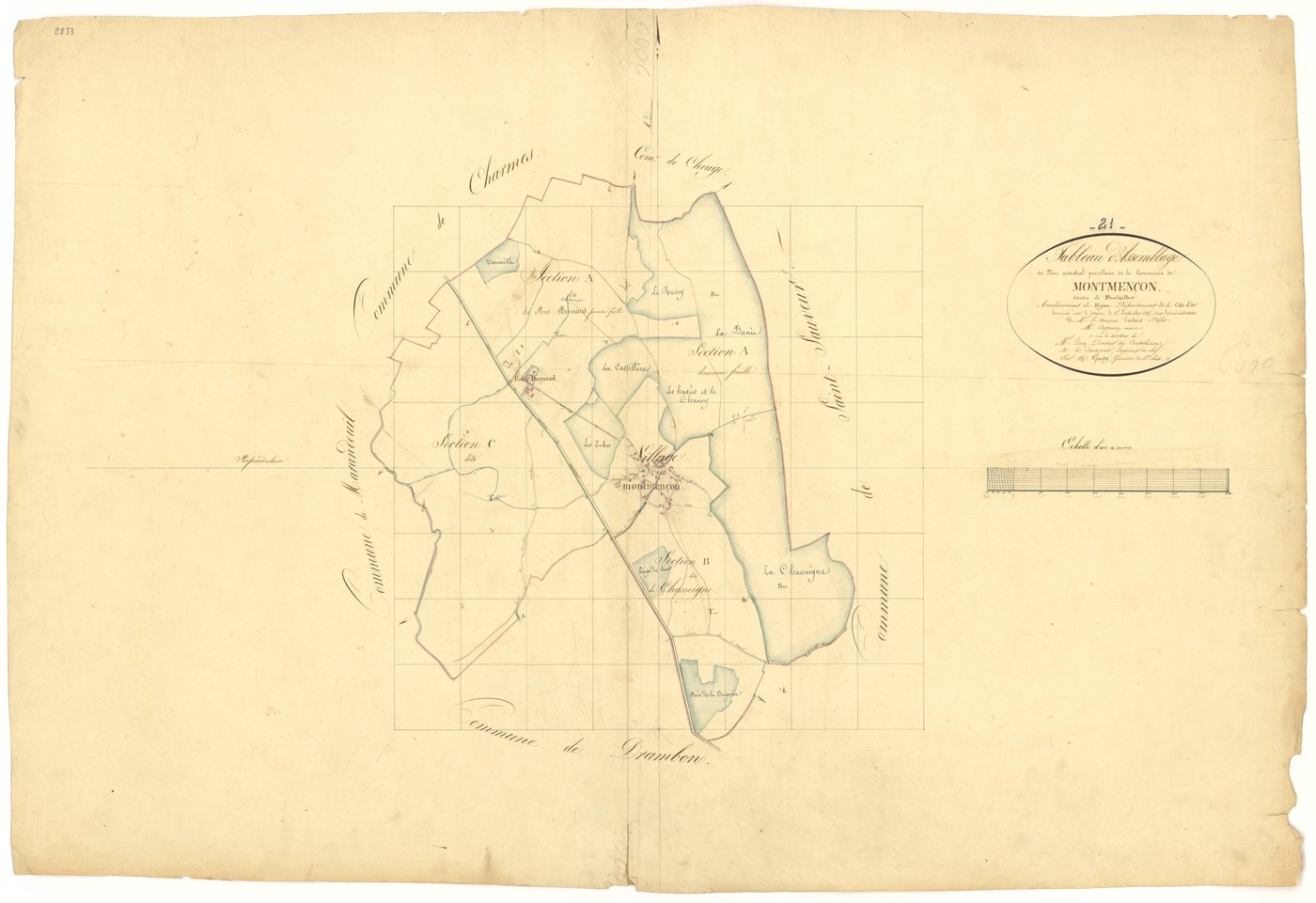 Montmançon - Tableau d'assemblage - 3 P PLAN 436/1