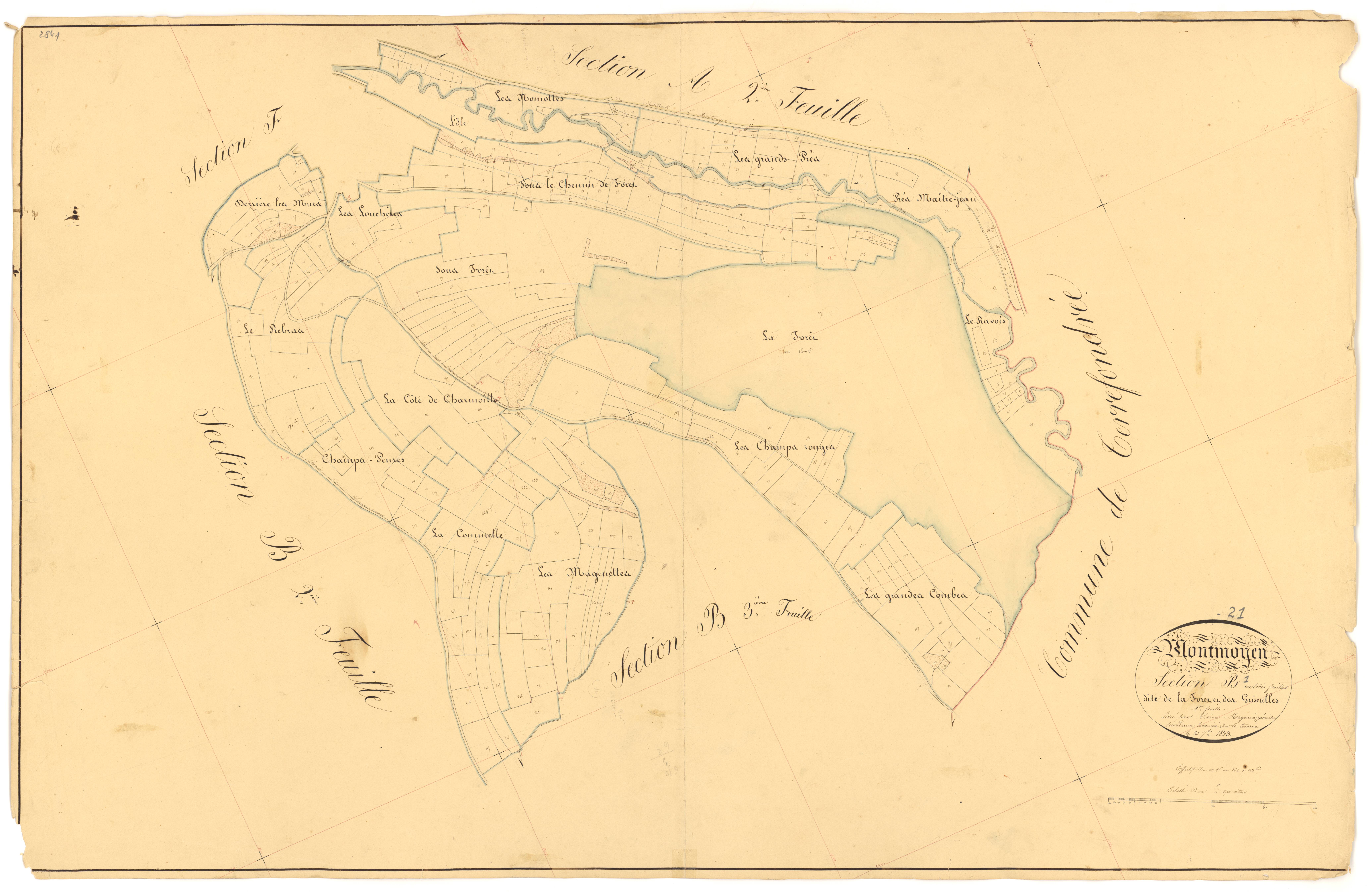Montmoyen - Section B1 - 3 P PLAN 437/4