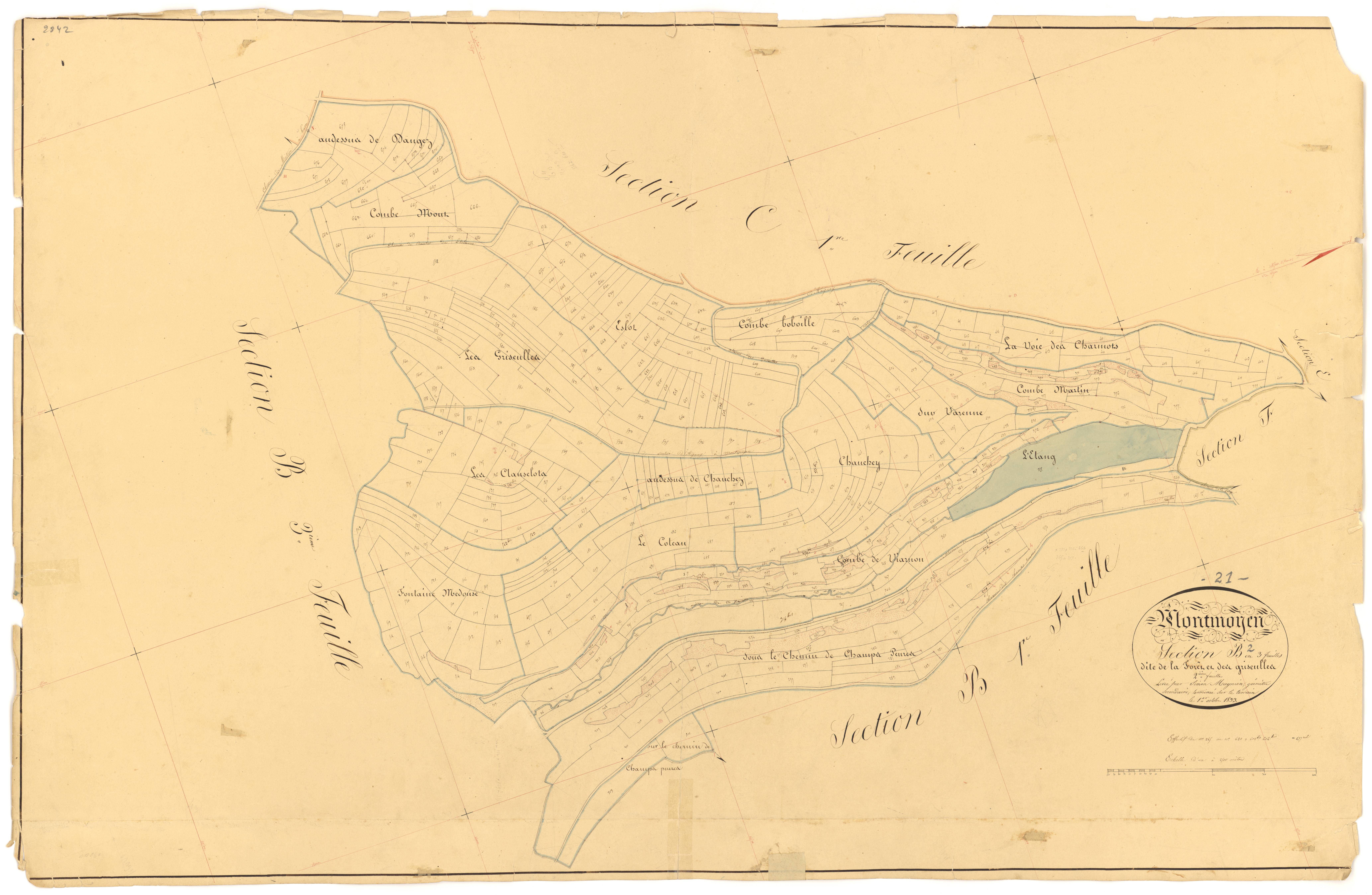 Montmoyen - Section B2 - 3 P PLAN 437/5