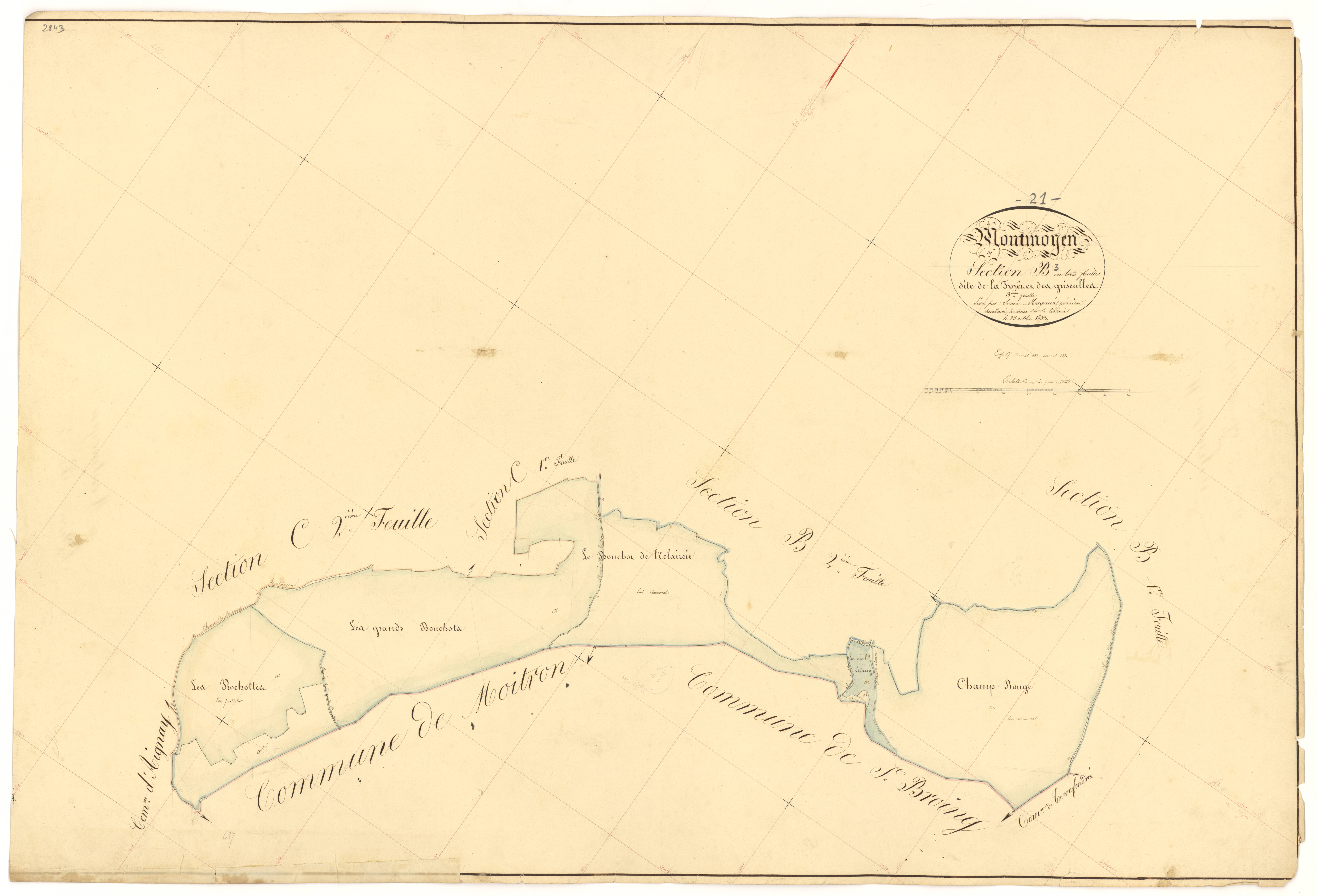 Montmoyen - Section B3 - 3 P PLAN 437/6