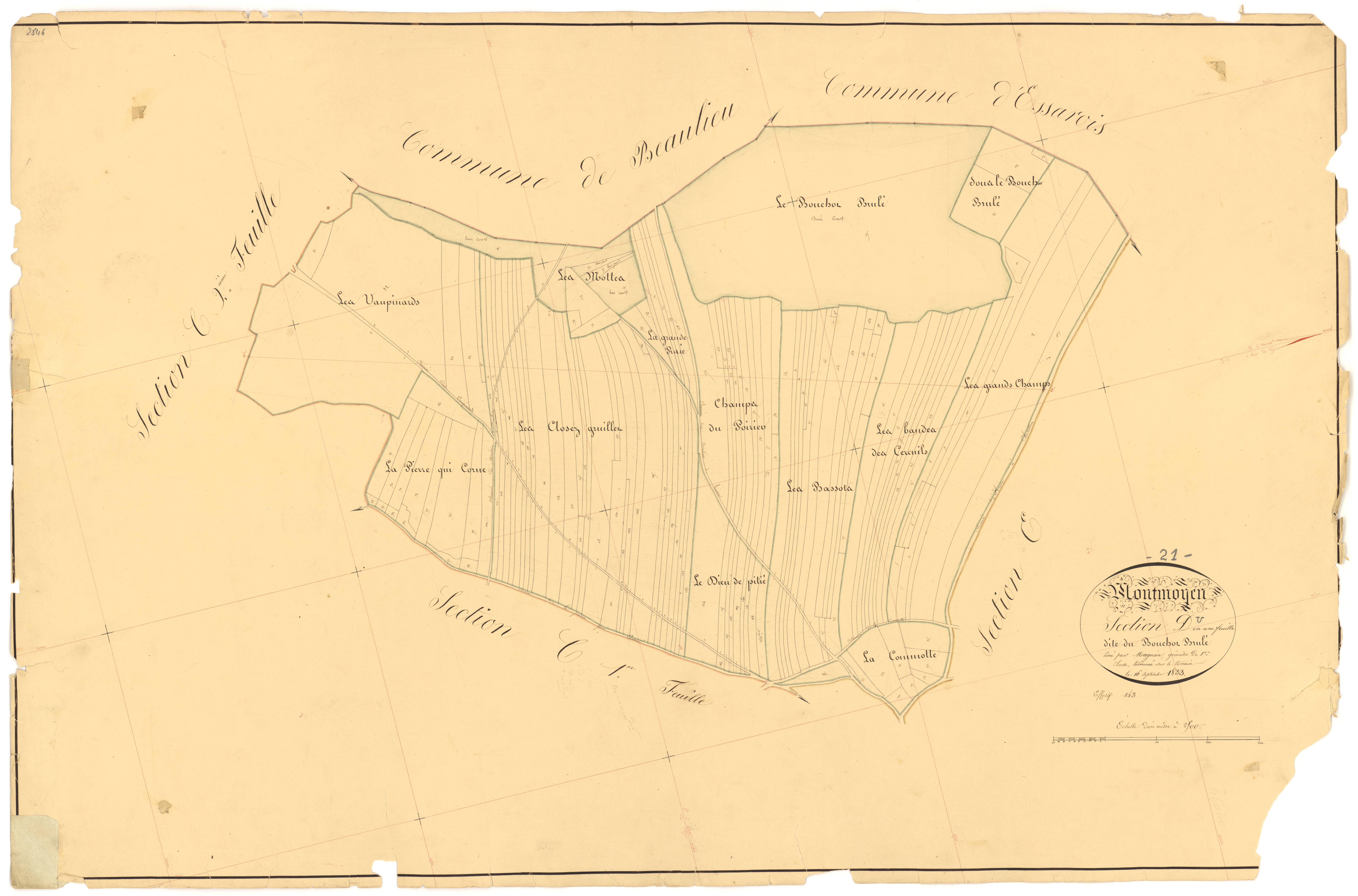 Montmoyen - Section D - 3 P PLAN 437/9