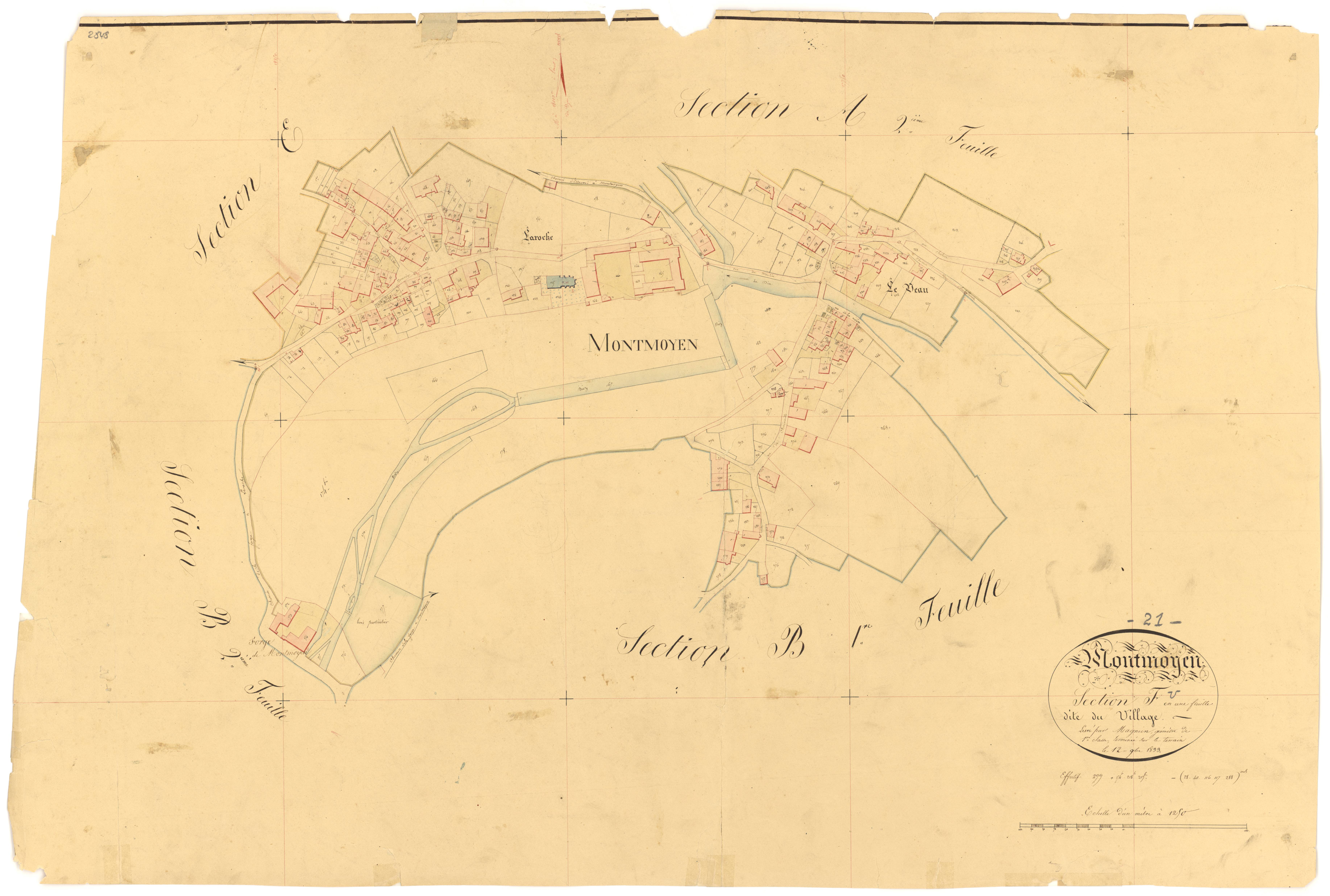 Montmoyen - Section F - 3 P PLAN 437/11