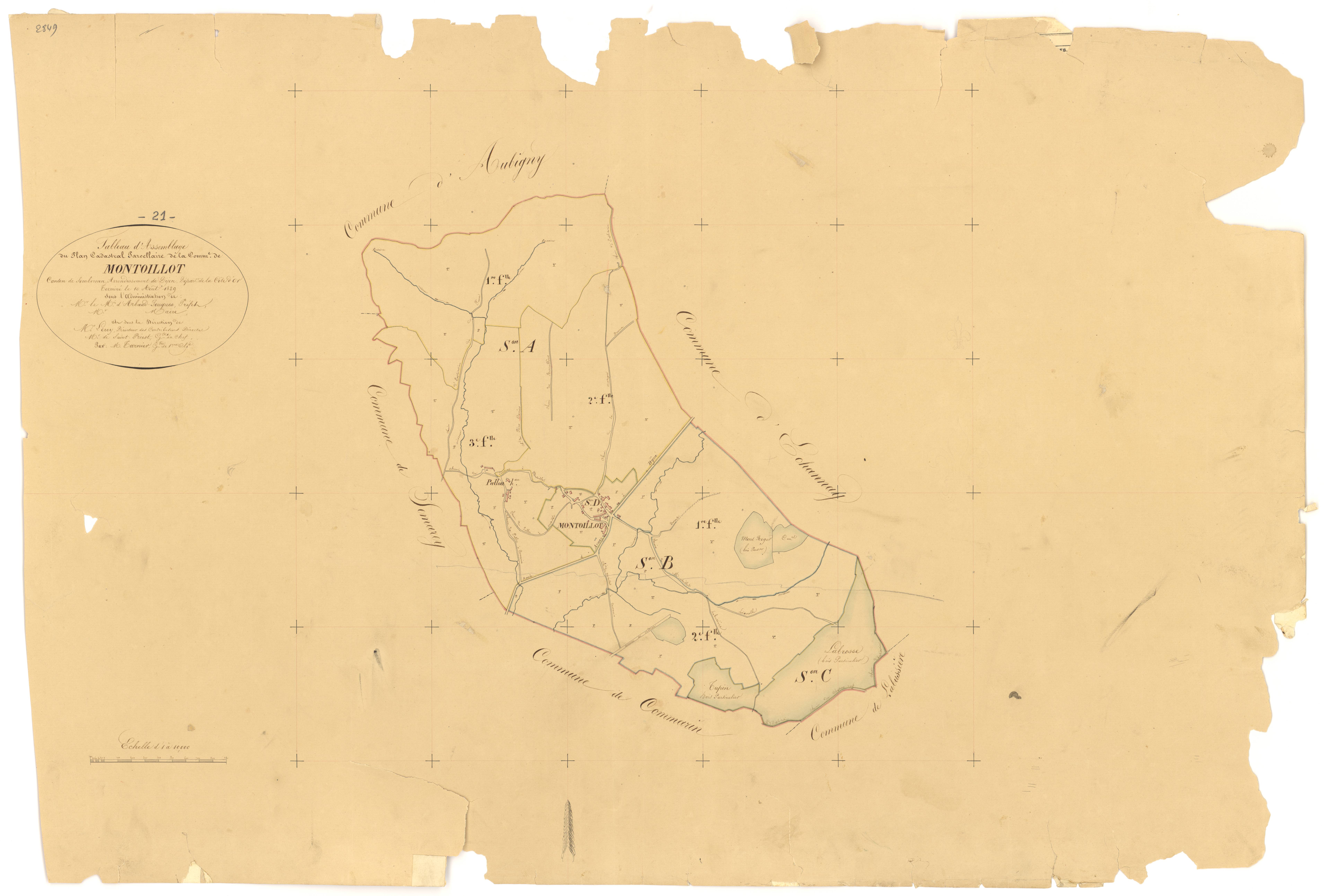 Montoillot - Tableau d'assemblage - 3 P PLAN 438/1