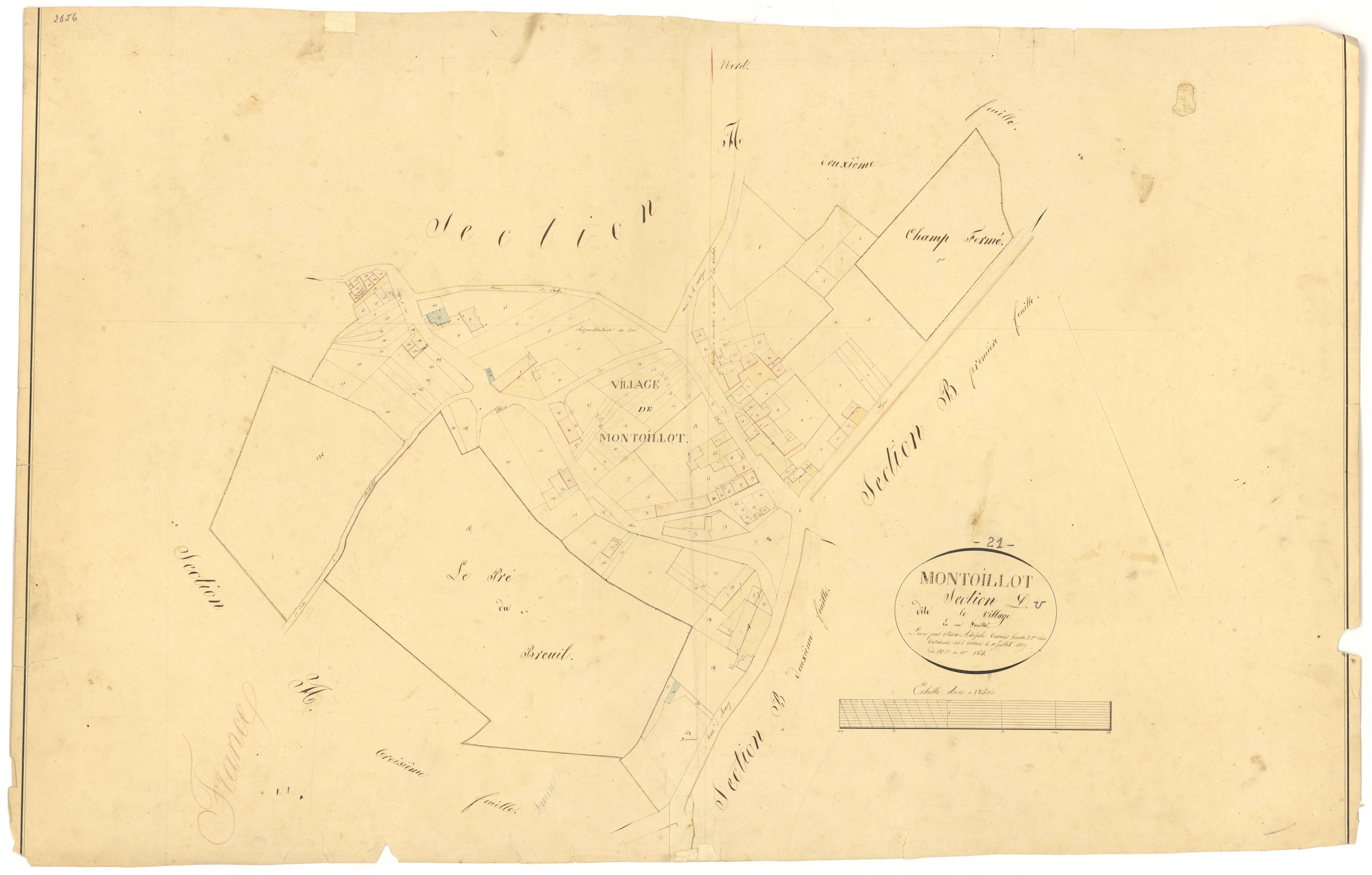 Montoillot - Section D - 3 P PLAN 438/8