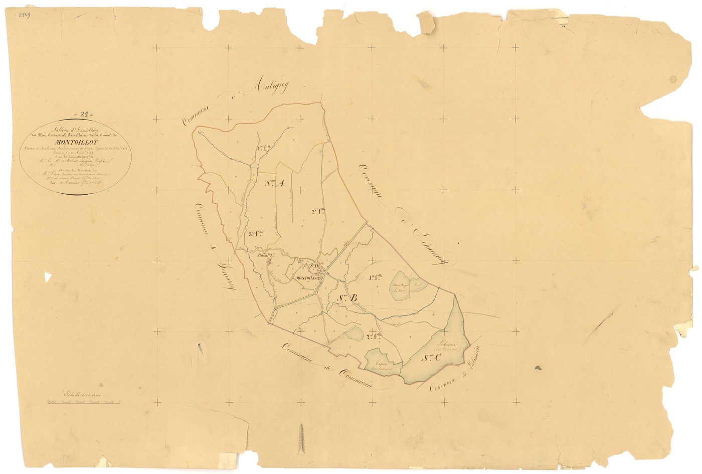 Montoillot - Tableau d'assemblage - 3 P PLAN 438/1