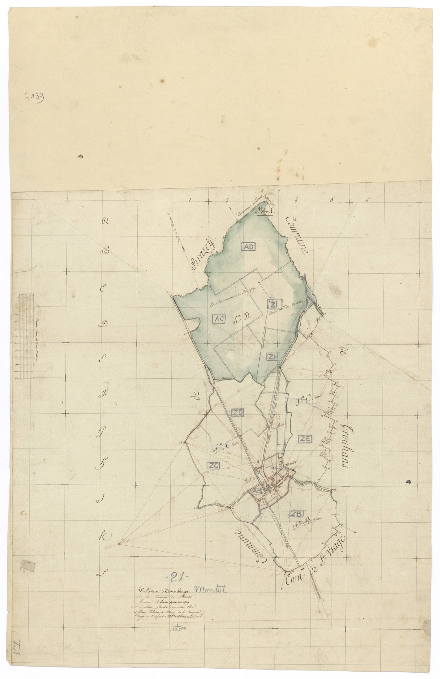 Montot - Tableau d'assemblage - 3 P PLAN 439/1