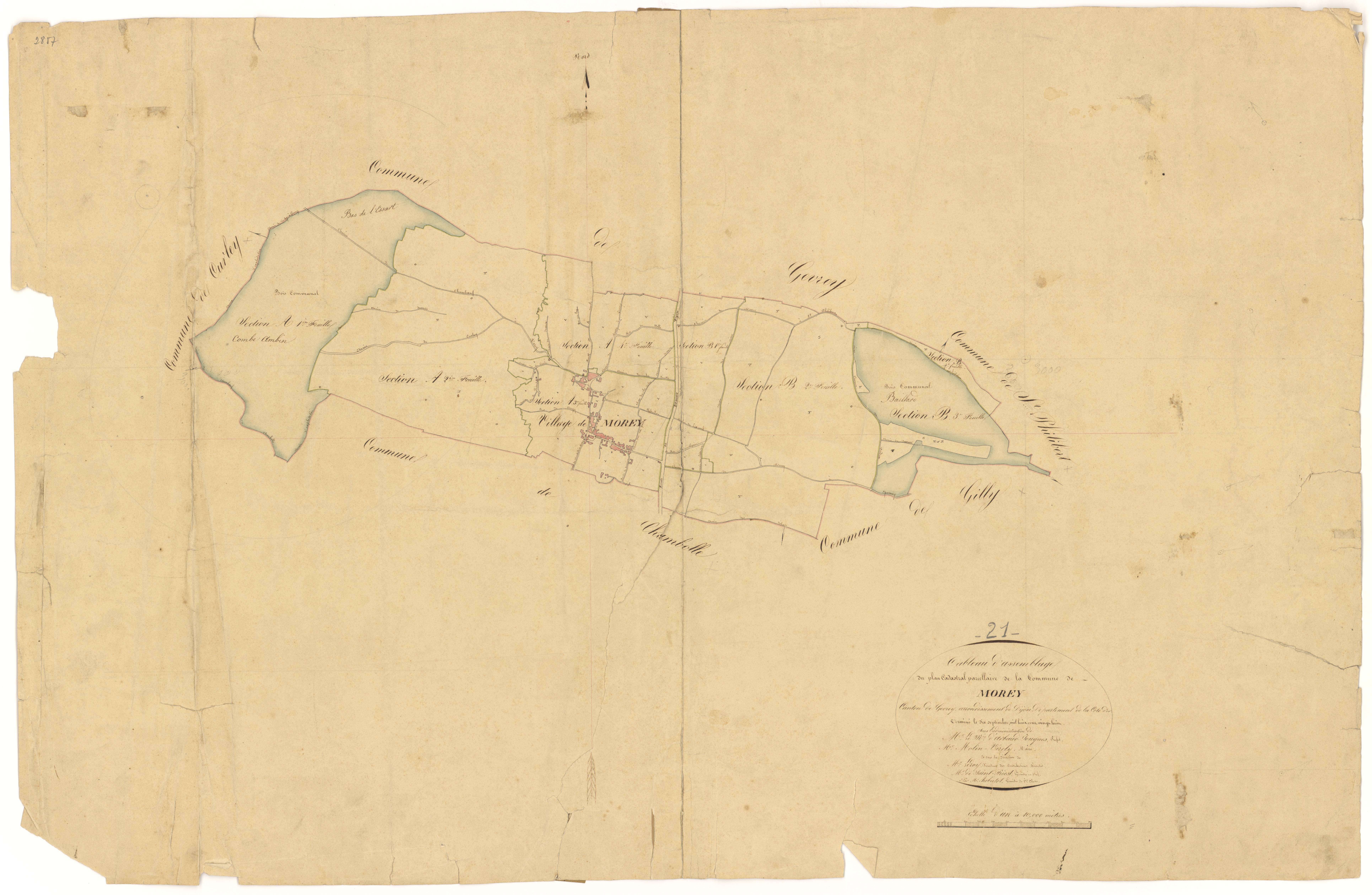 Morey-Saint-Denis - Tableau d'assemblage - 3 P PLAN 441/1