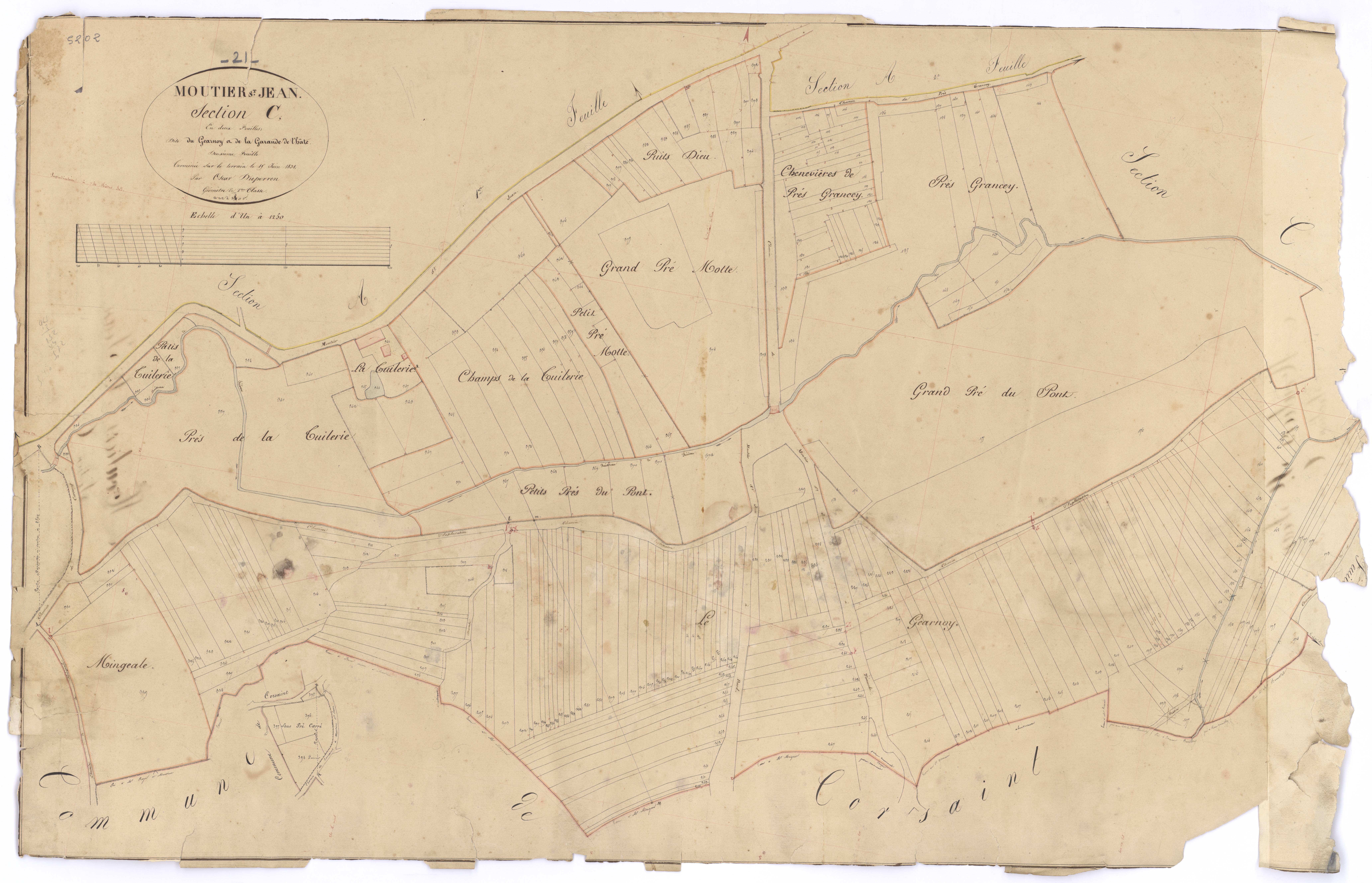 Moutiers-Saint-Jean - Section C2 - PLAN
