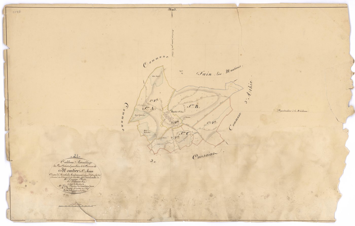 Moutiers-Saint-Jean - Tableau d'assemblage - PLAN