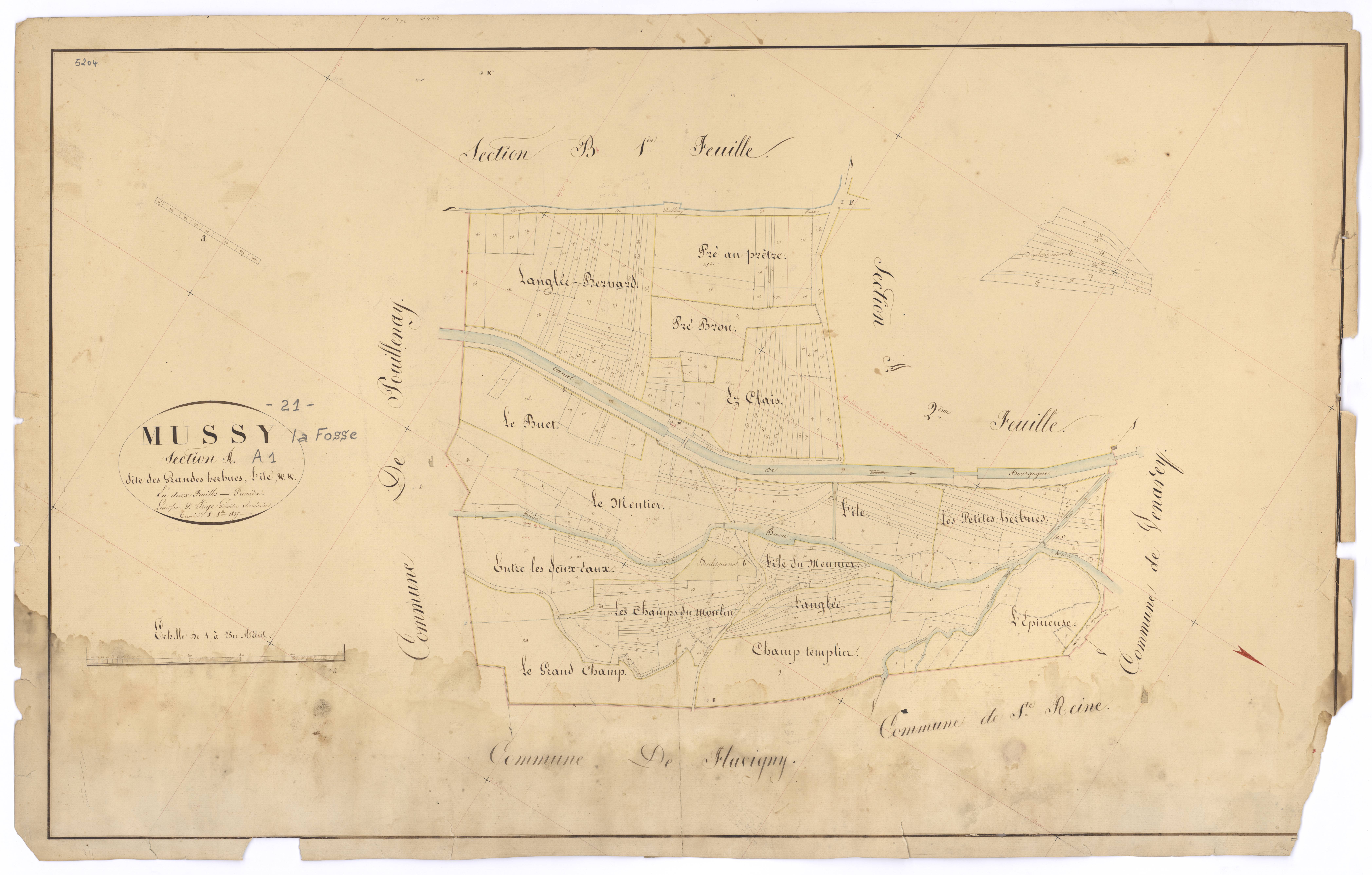 Mussy-la-Fosse - Section A1 - 3 P PLAN 447/2