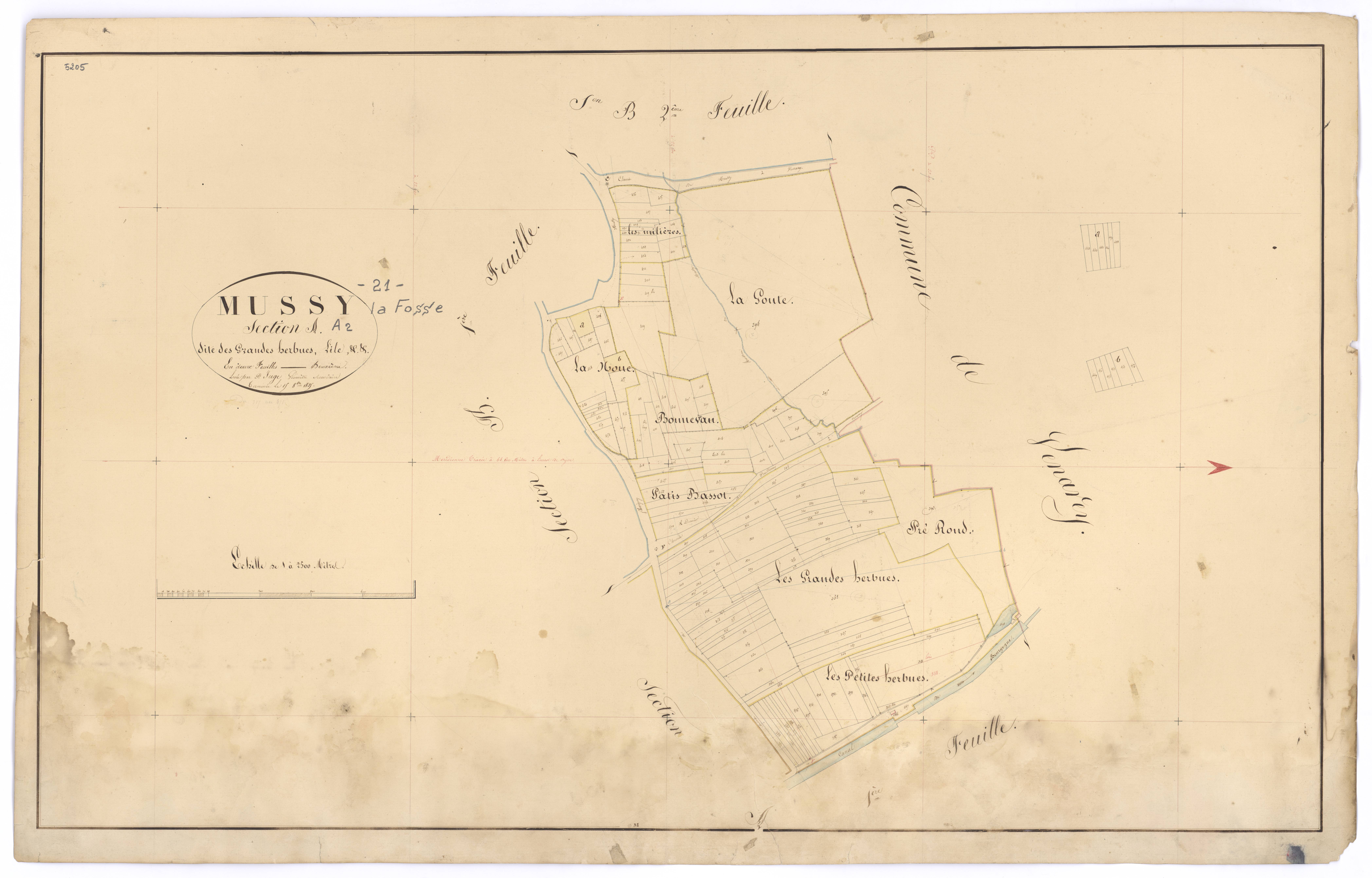 Mussy-la-Fosse - Section A2 - 3 P PLAN 447/3