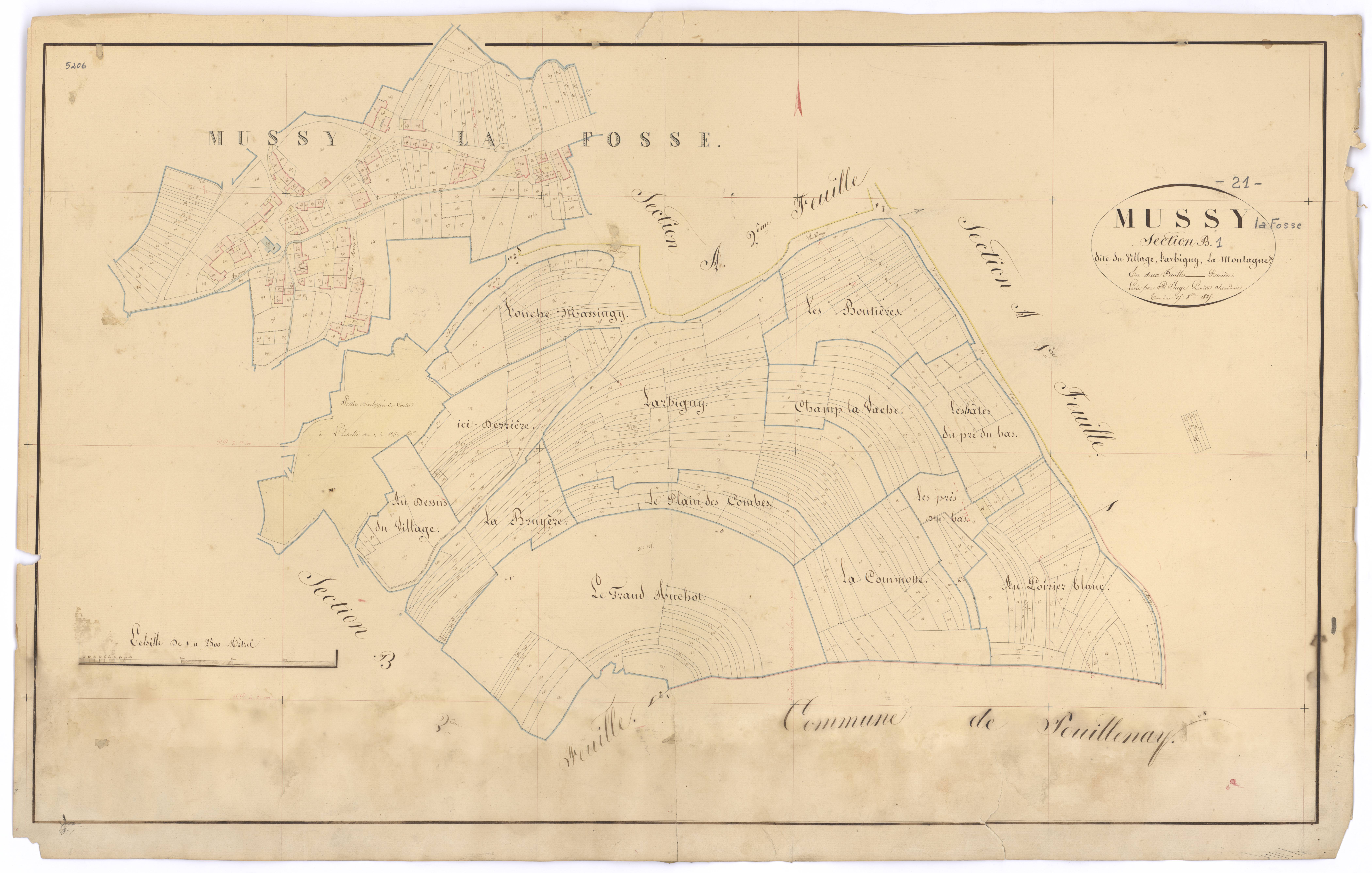 Mussy-la-Fosse - Section B1 - 3 P PLAN 447/4