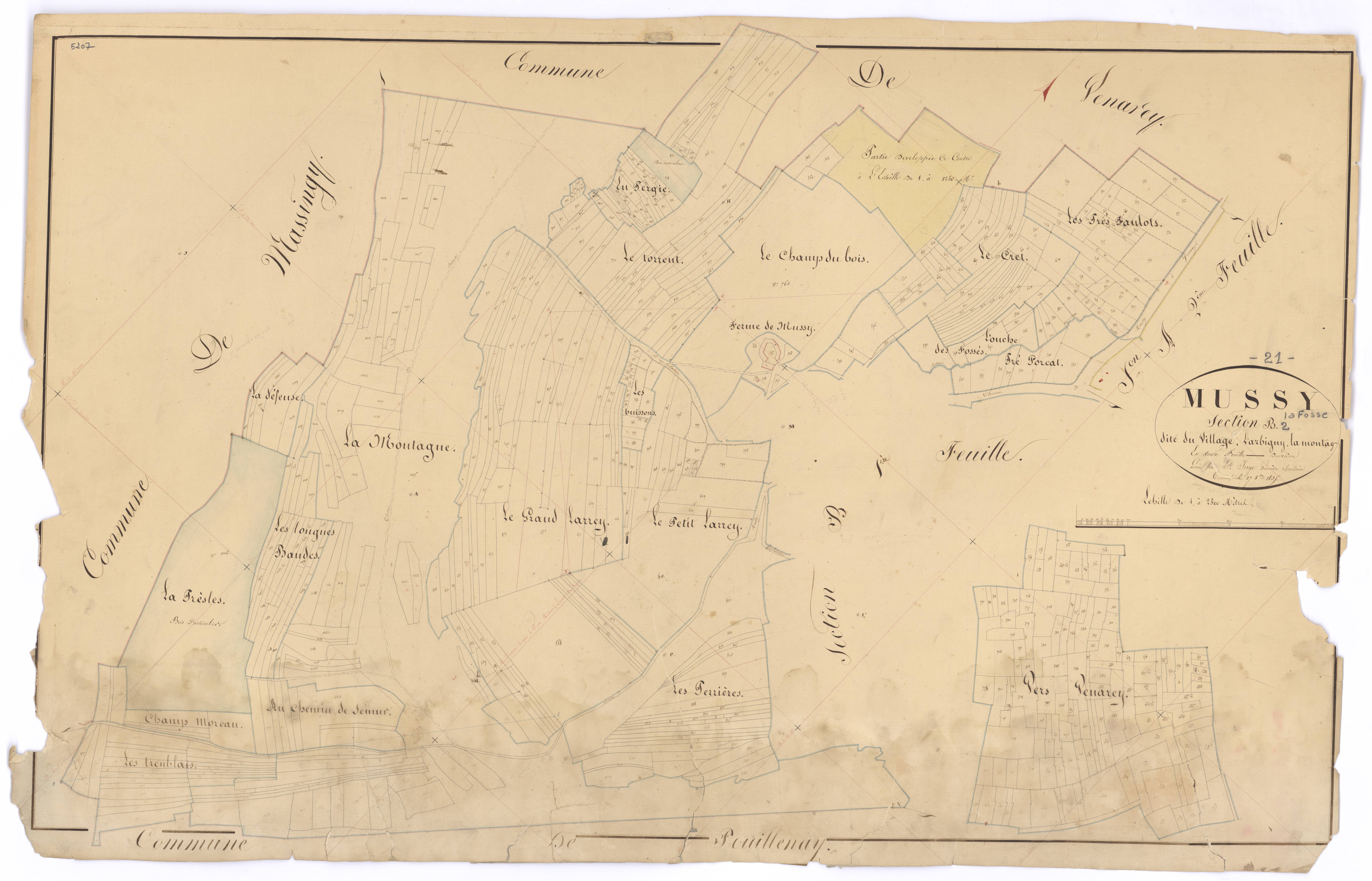 Mussy-la-Fosse - Section B2 - 3 P PLAN 447/5